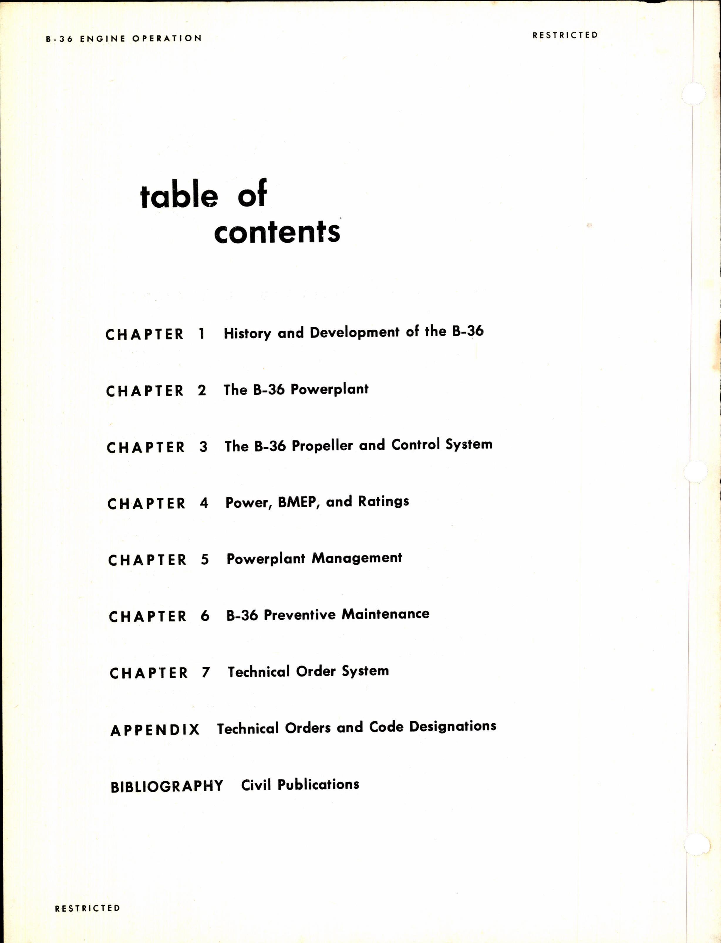 Sample page 6 from AirCorps Library document: Aircraft Performance Engineer's Manual for B-36 Aircraft Engine Operation