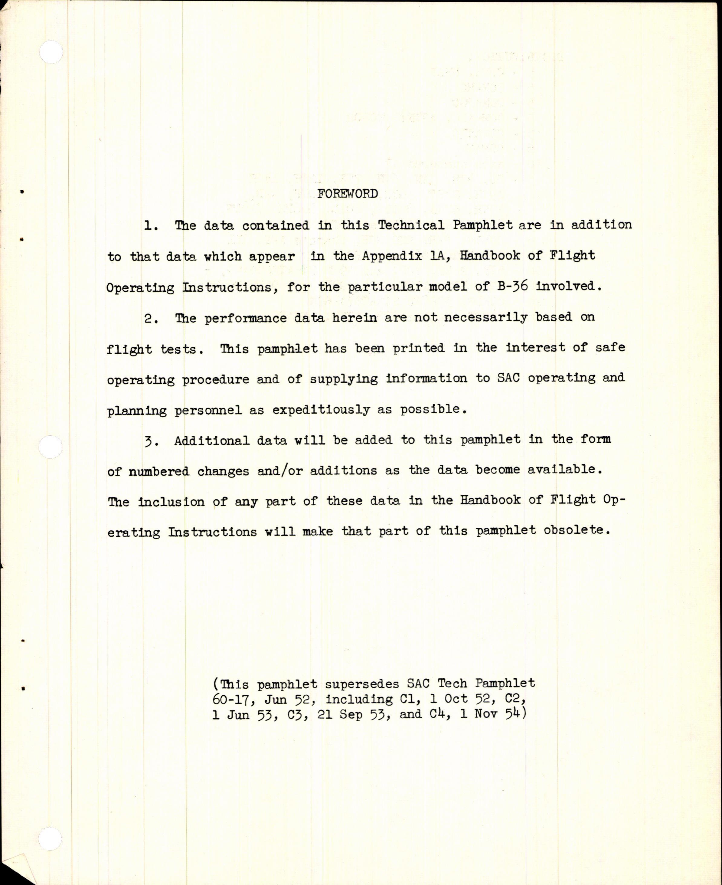 Sample page 5 from AirCorps Library document: Supplementary Performance Data for B-36 Type Aircraft