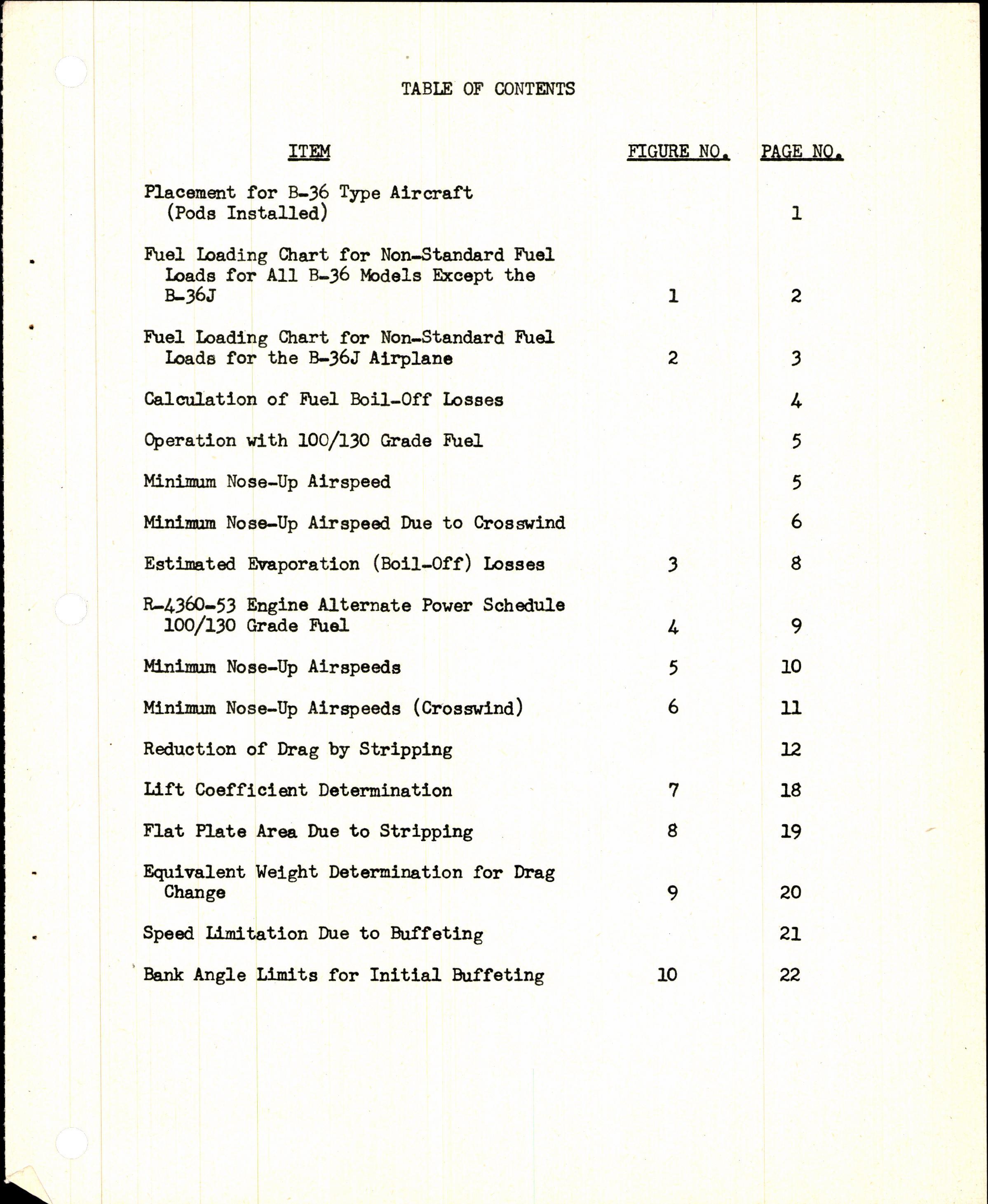 Sample page 7 from AirCorps Library document: Supplementary Performance Data for B-36 Type Aircraft