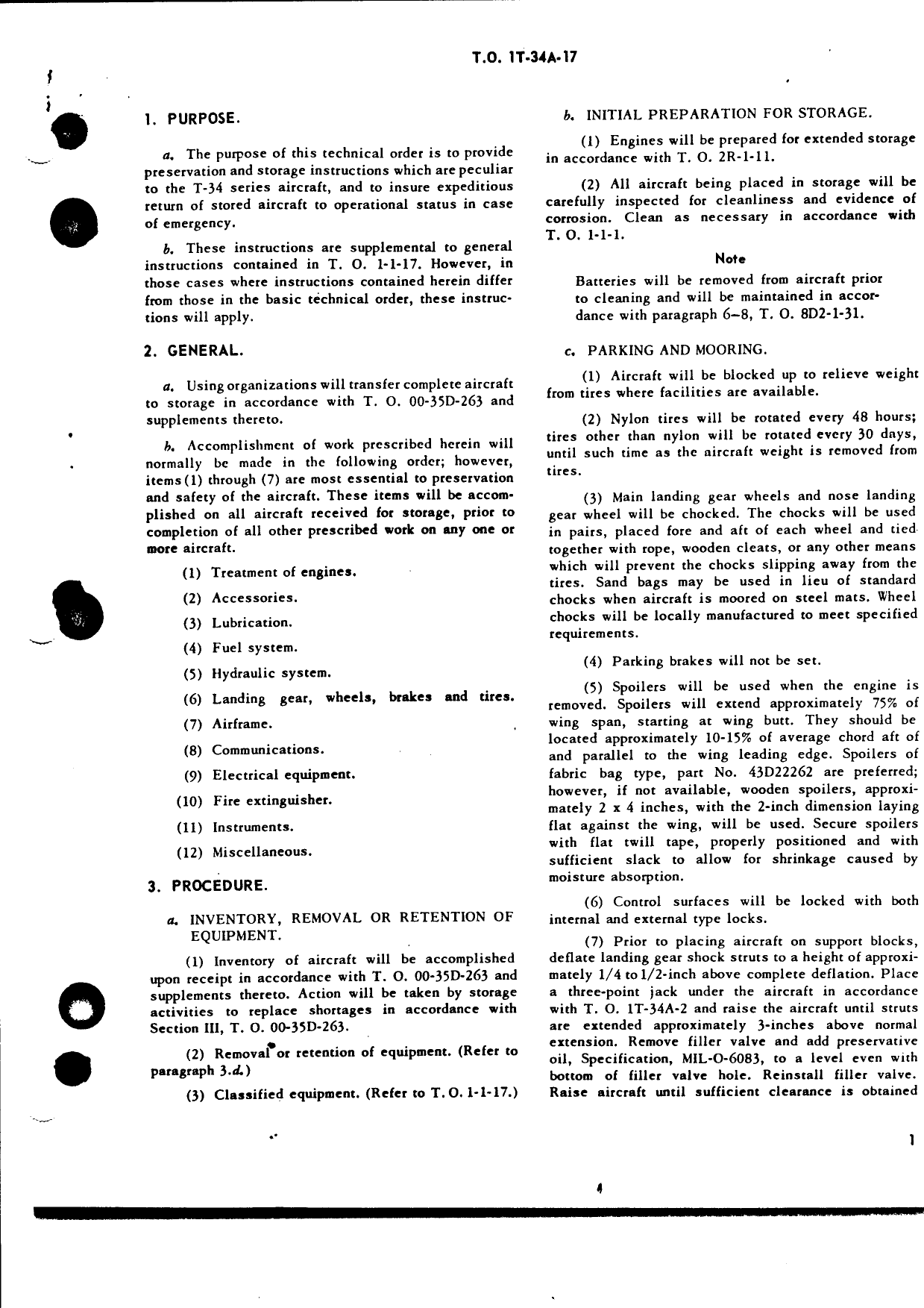 Sample page 3 from AirCorps Library document: Storage Instructions - Storage Instructions of Aircraft T-34 Series