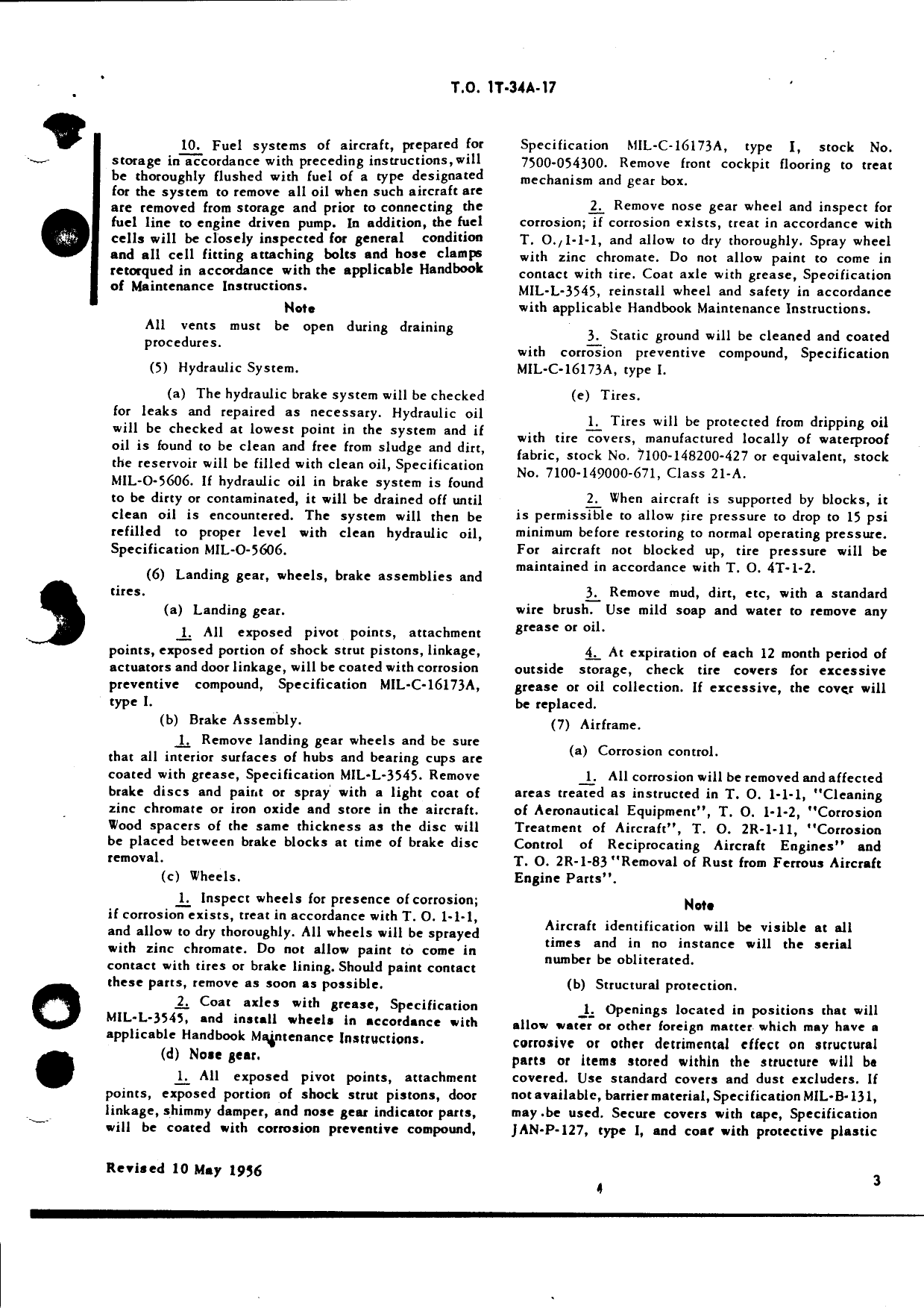 Sample page 5 from AirCorps Library document: Storage Instructions - Storage Instructions of Aircraft T-34 Series