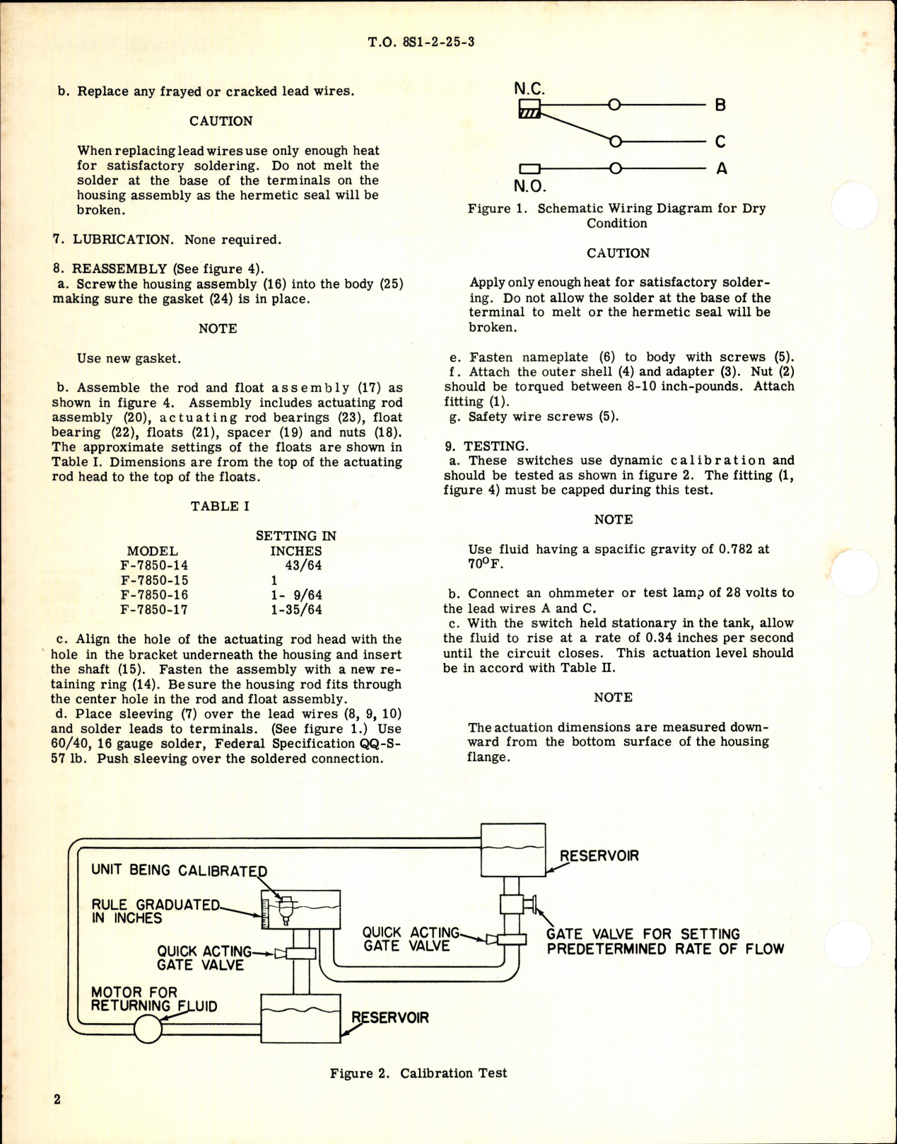 Sample page 2 from AirCorps Library document: Switch Assembly, Fuel Level Control