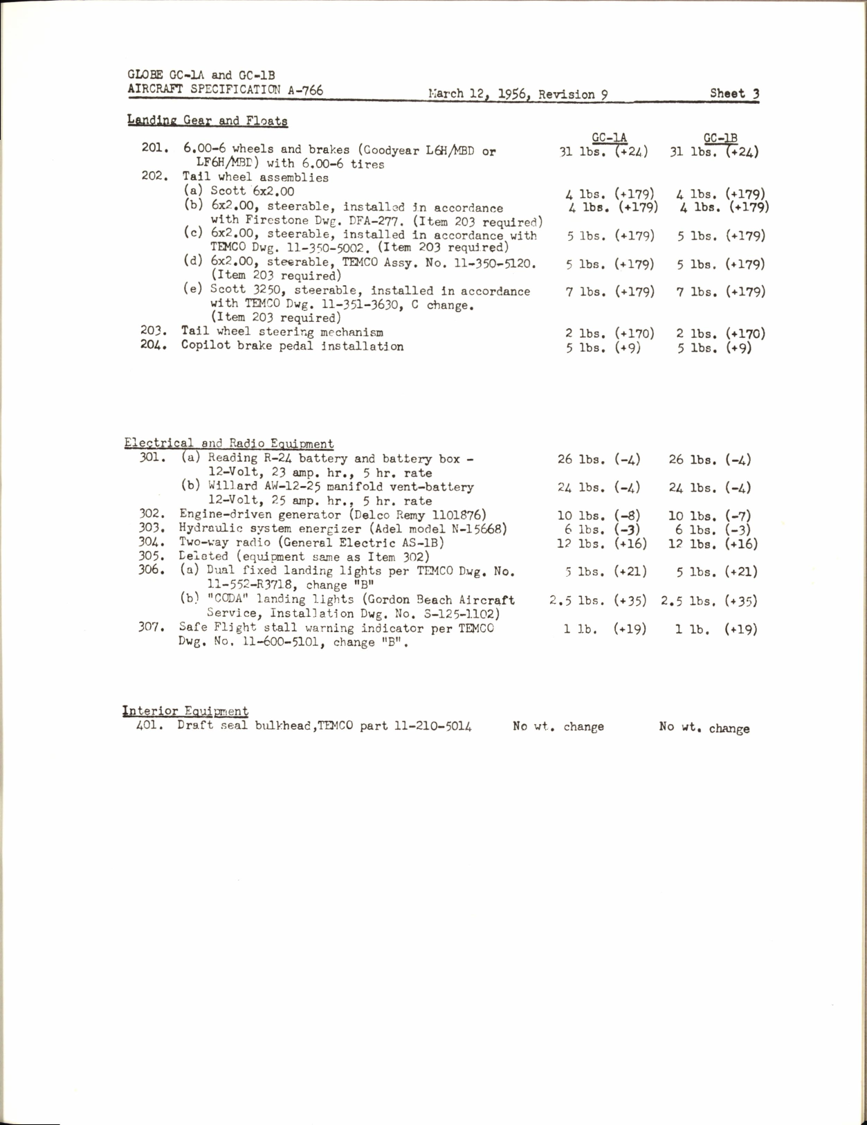 Sample page 7 from AirCorps Library document: Swift Specifications, A.D. Notes, and S.T.C.'s