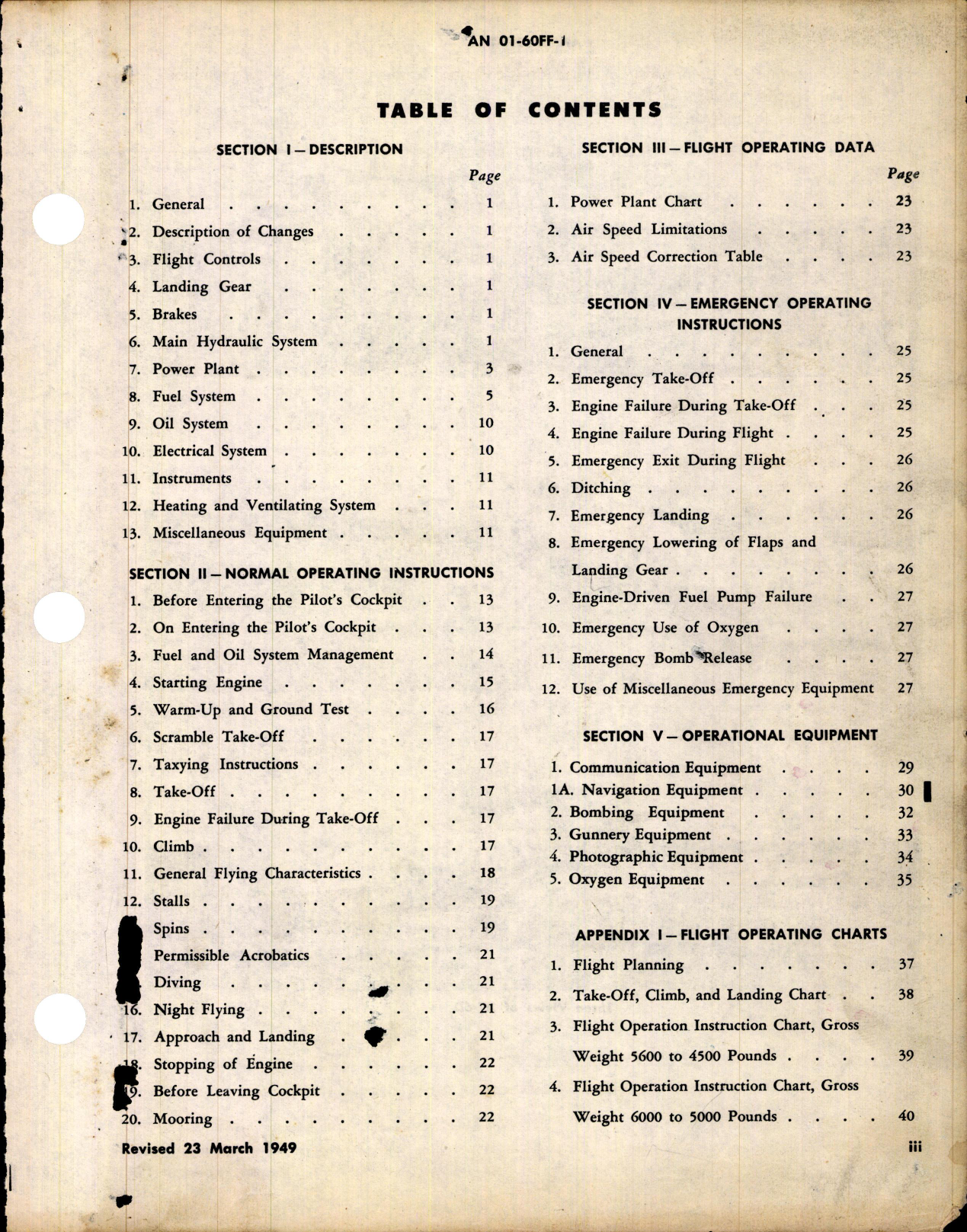 Sample page 3 from AirCorps Library document: Flight Operating Instructions for T-6D, T-6F, SNJ-5 & SNJ-6