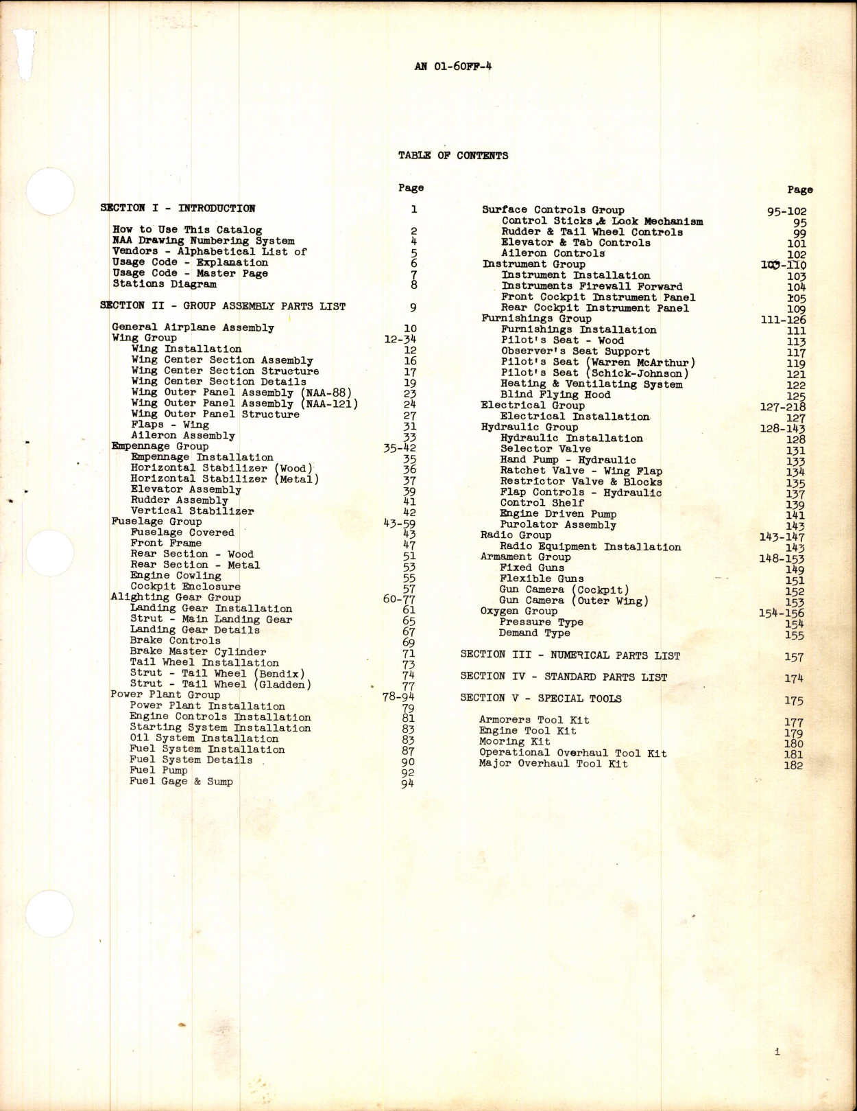 Sample page 3 from AirCorps Library document: Parts Catalog for T-6D, AT-6D, T-6F, SNJ-5, and SNJ-6