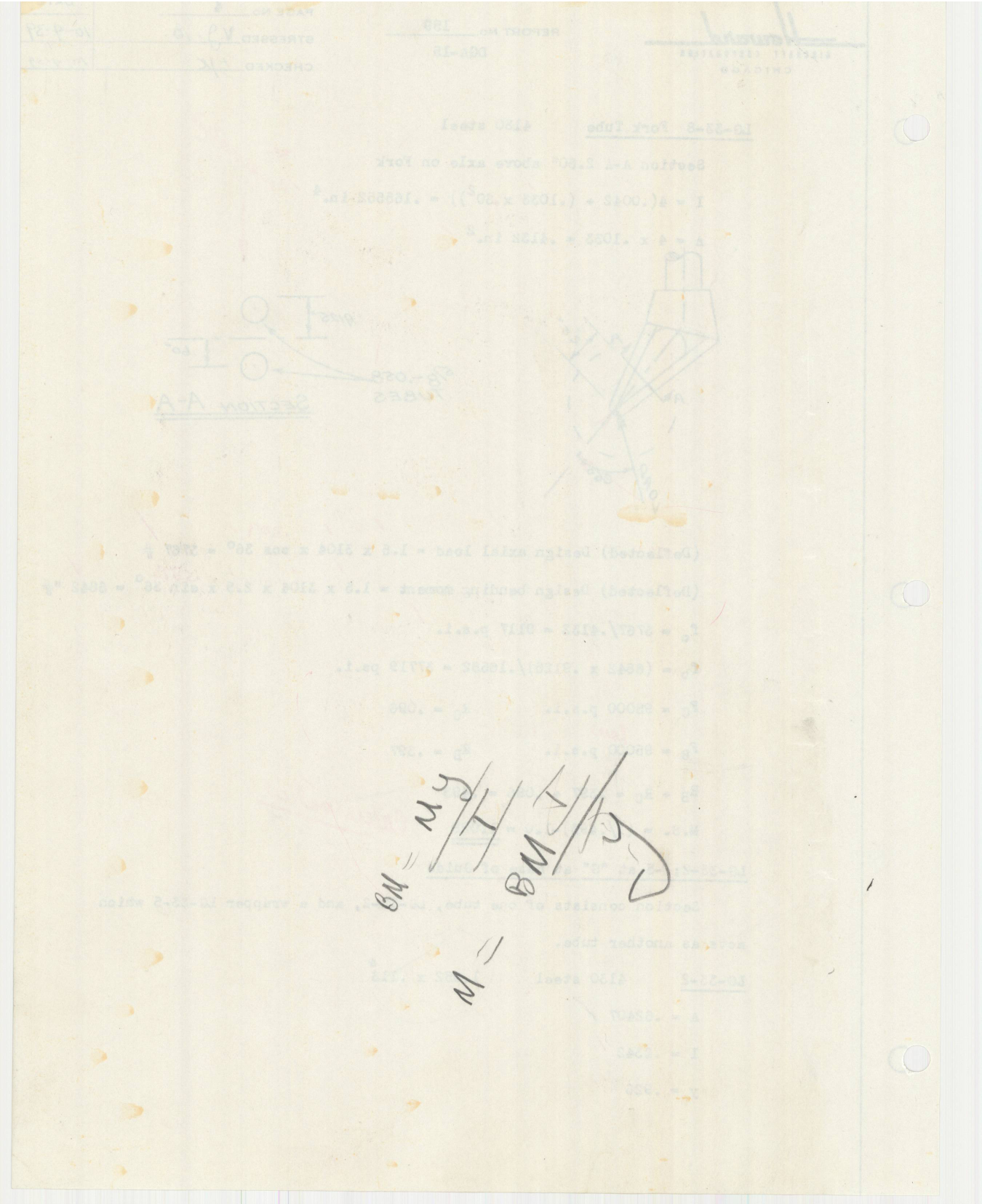 Sample page 38 from AirCorps Library document: Report 159, Tailwheel Analysis , DGA-15