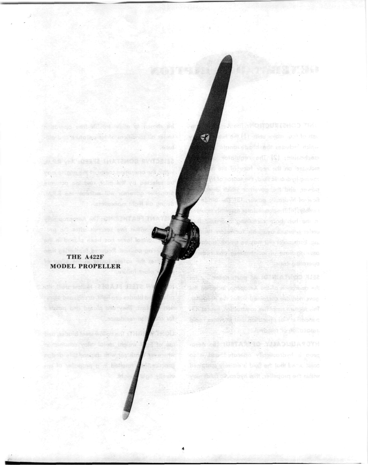 Sample page 5 from AirCorps Library document: The Aeroprop Model A422F Series