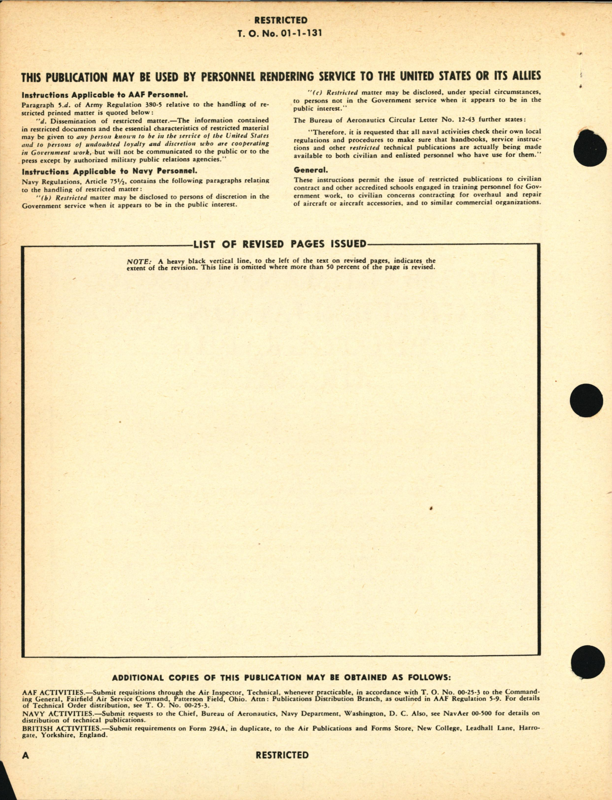 Sample page 2 from AirCorps Library document: Table of Dimensions for Bombardment, Cargo, Fighter, Liaison, and Photographic Aircraft