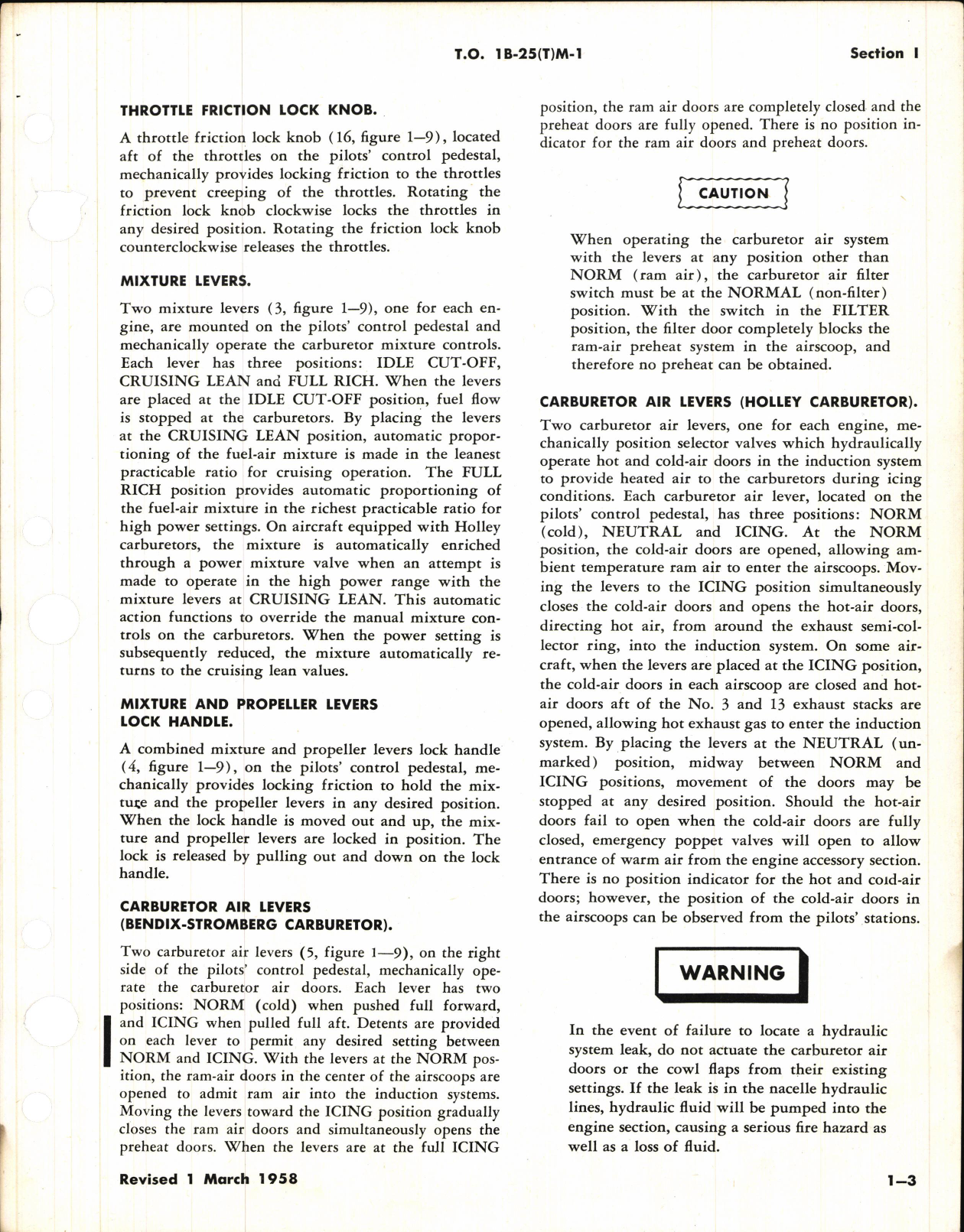 Sample page 9 from AirCorps Library document: Flight Handbook for USAF Series TB-25M Aircraft