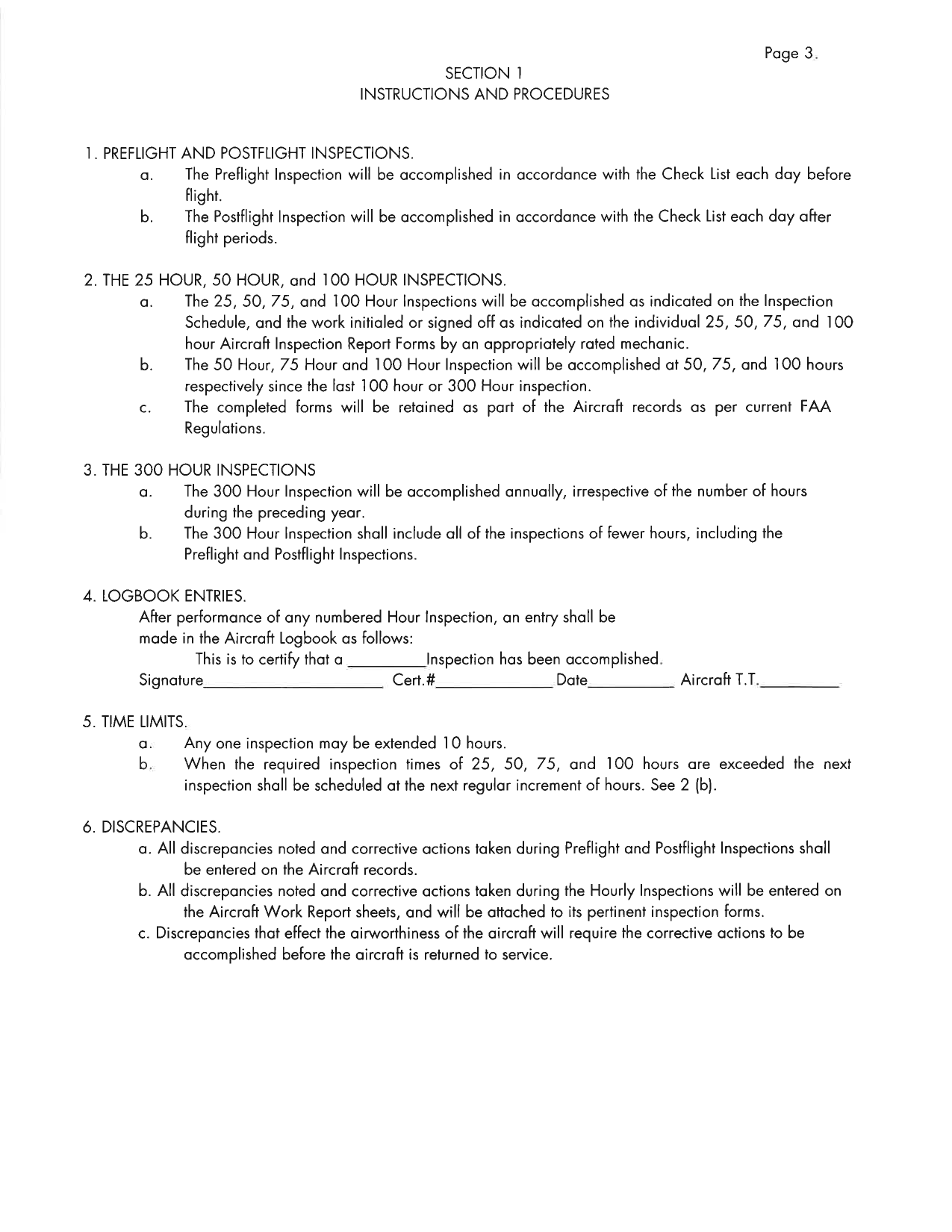 Sample page 3 from AirCorps Library document: TBM-3E Inspection Program Manual