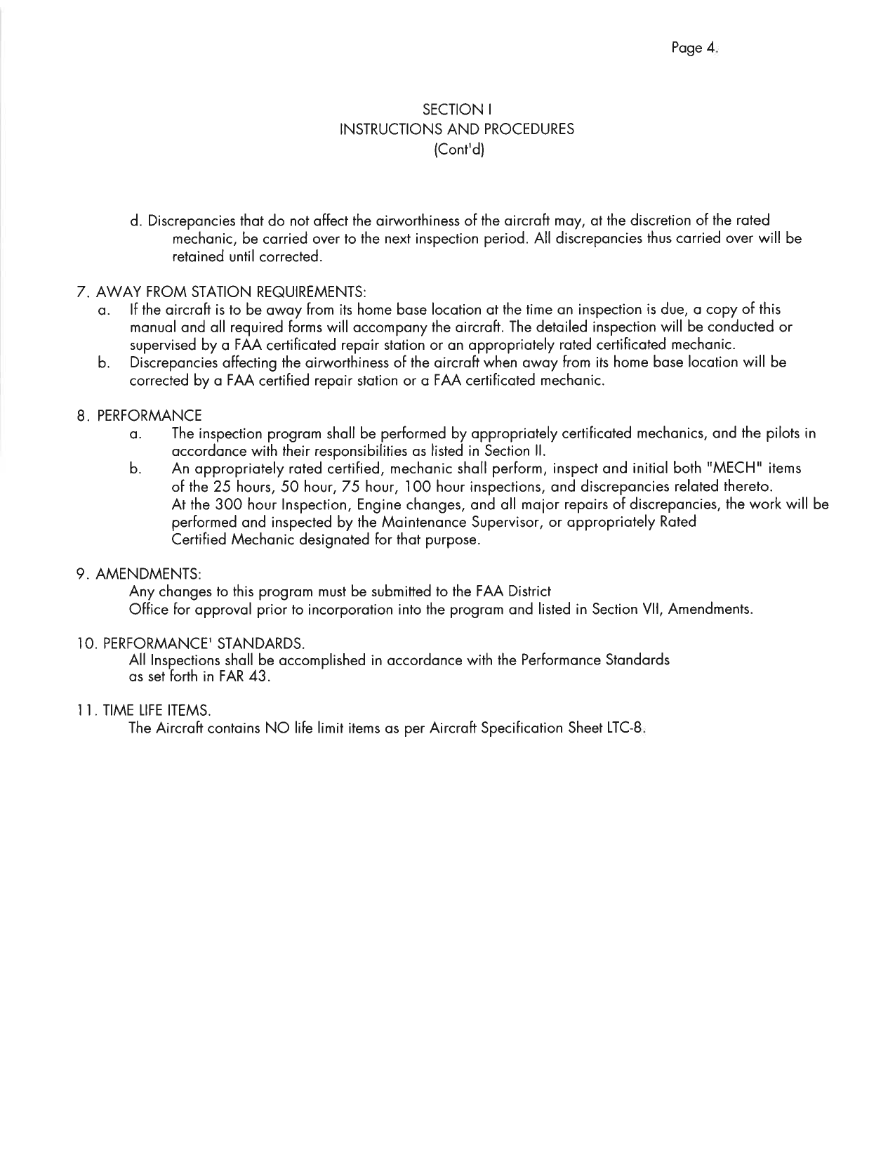 Sample page 4 from AirCorps Library document: TBM-3E Inspection Program Manual