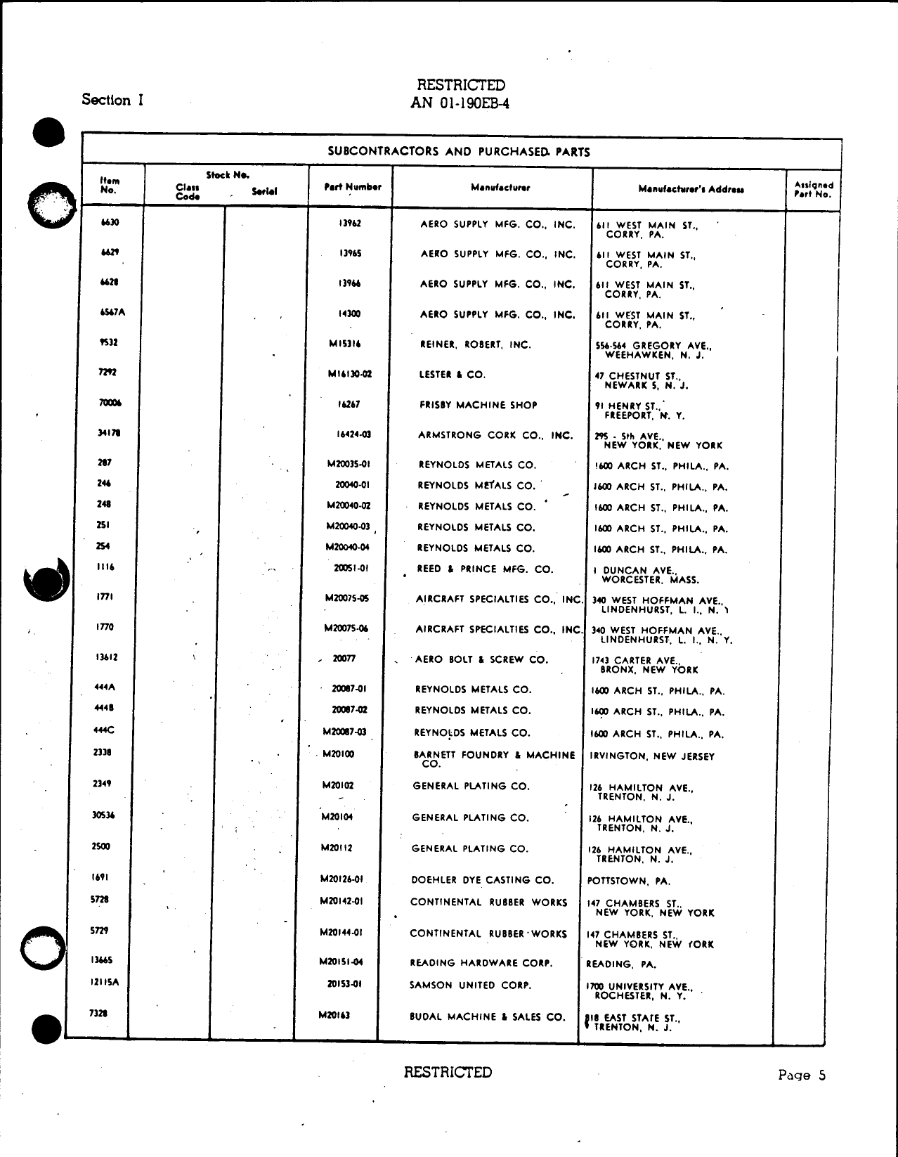 Sample page 13 from AirCorps Library document: Aircraft Parts Catalog TBM-3 (1 of 3)