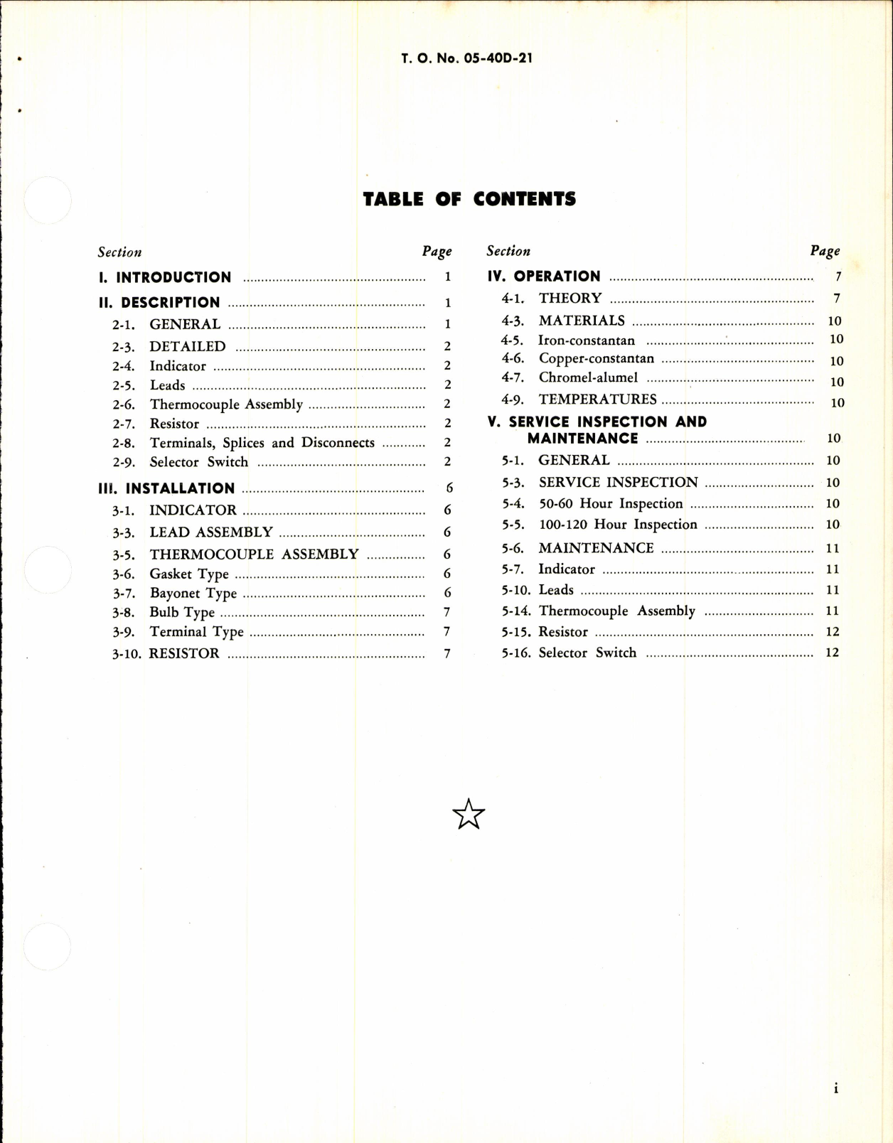 Sample page 3 from AirCorps Library document: Operation & Instructions for Thermocouples, Leads & Indicators