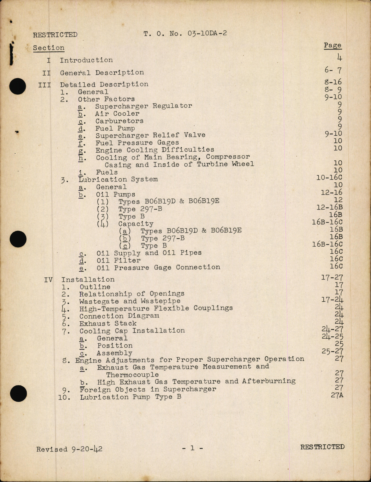 Sample page  3 from AirCorps Library document: Turbine Driven Superchargers - Operation & Service Instruction - 03-10DA-2