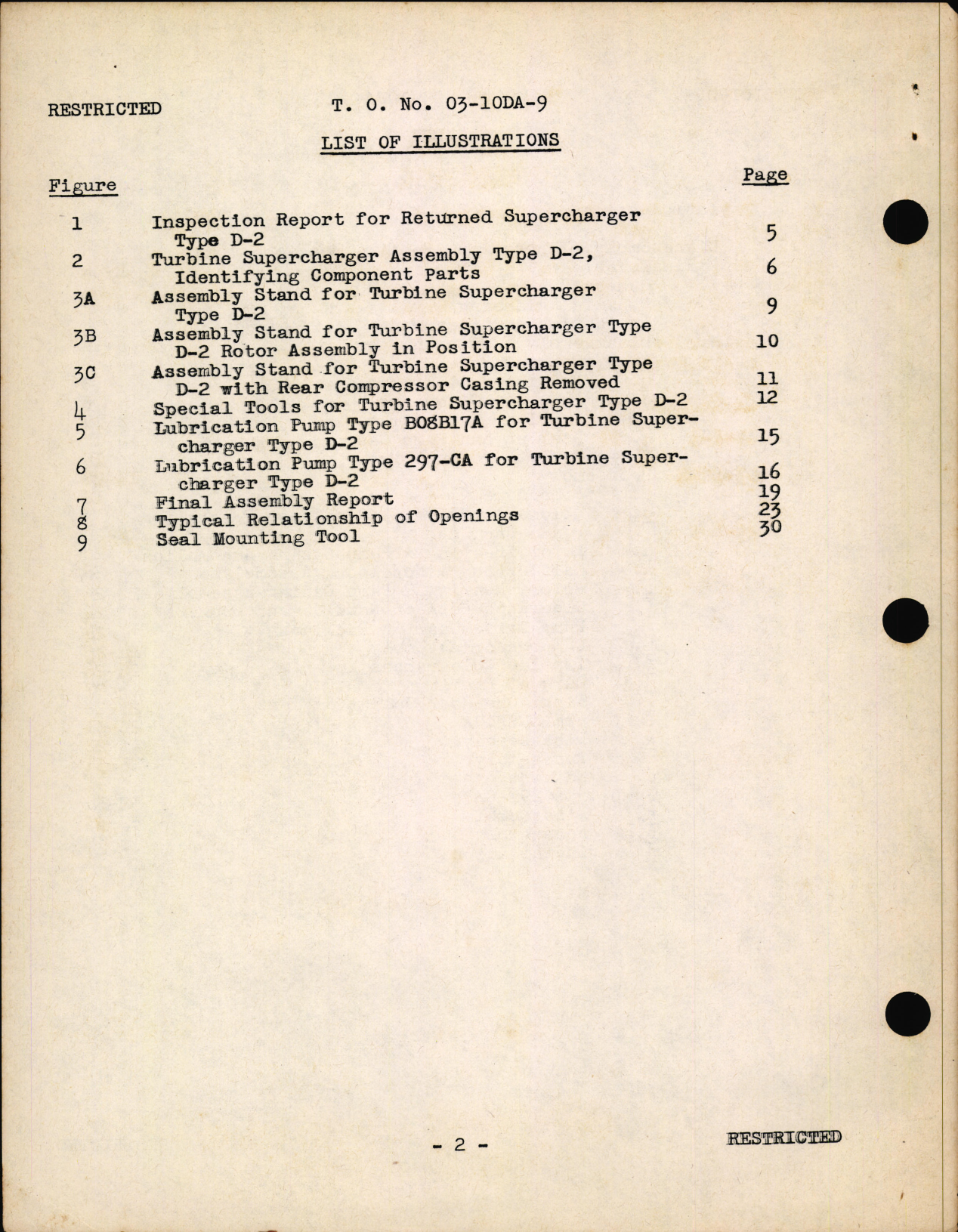 Sample page  3 from AirCorps Library document: Turbine Driven Superchargers Type D-2, Overhaul Instruction with Parts