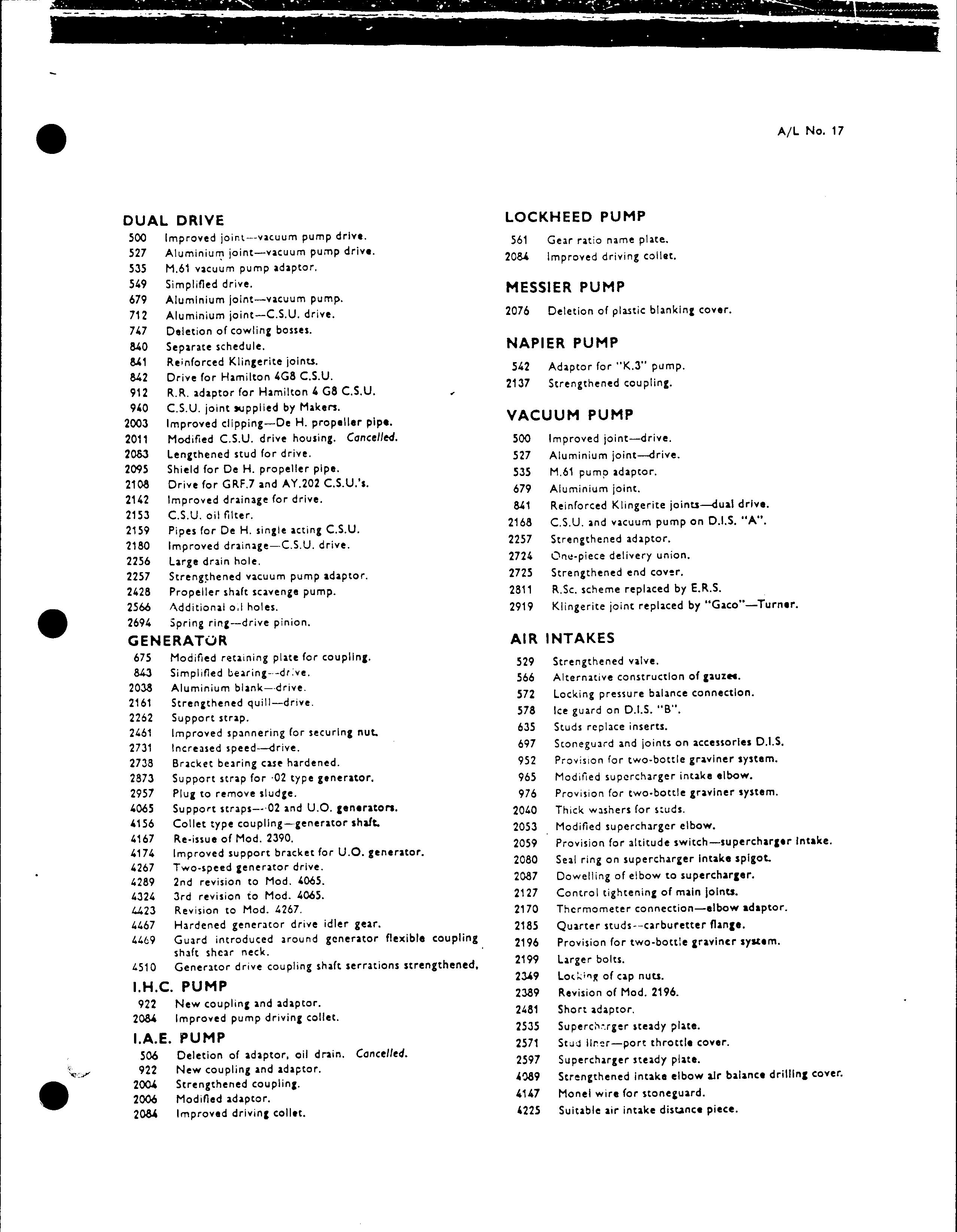 Sample page 12 from AirCorps Library document: Numerical List of Modifications to Rolls Royce Merlin Engines