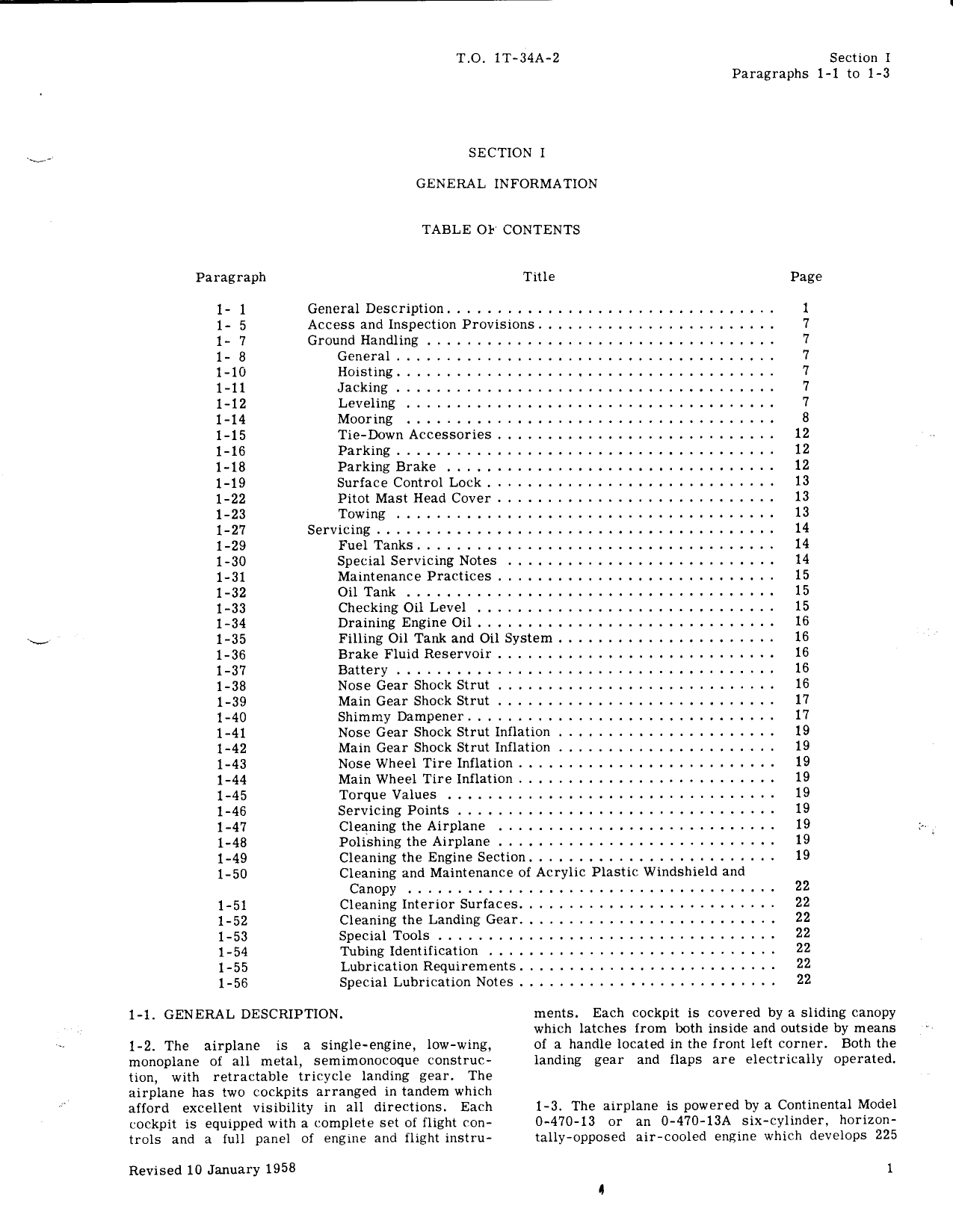 Sample page 13 from AirCorps Library document: Maintenance Manual for T-34A Aircraft