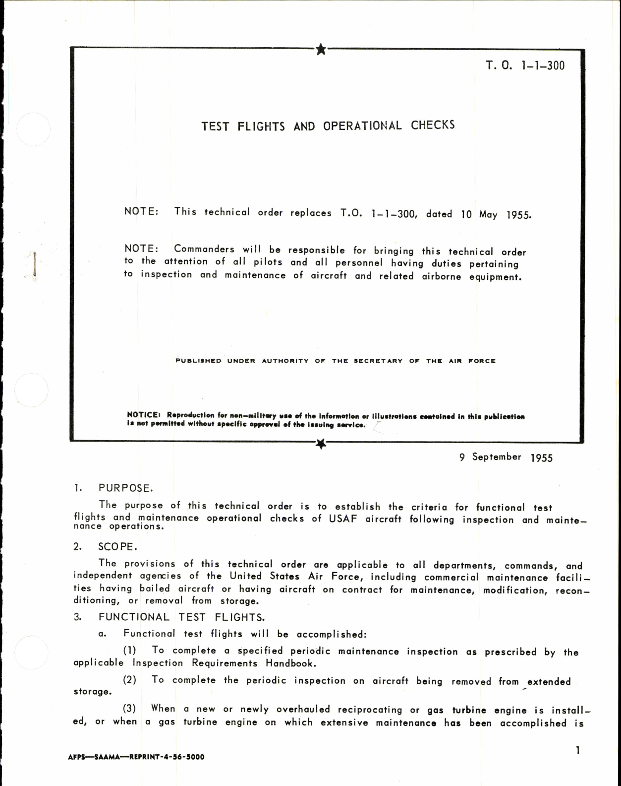 Sample page 1 from AirCorps Library document: Test Flight and Operational Checks