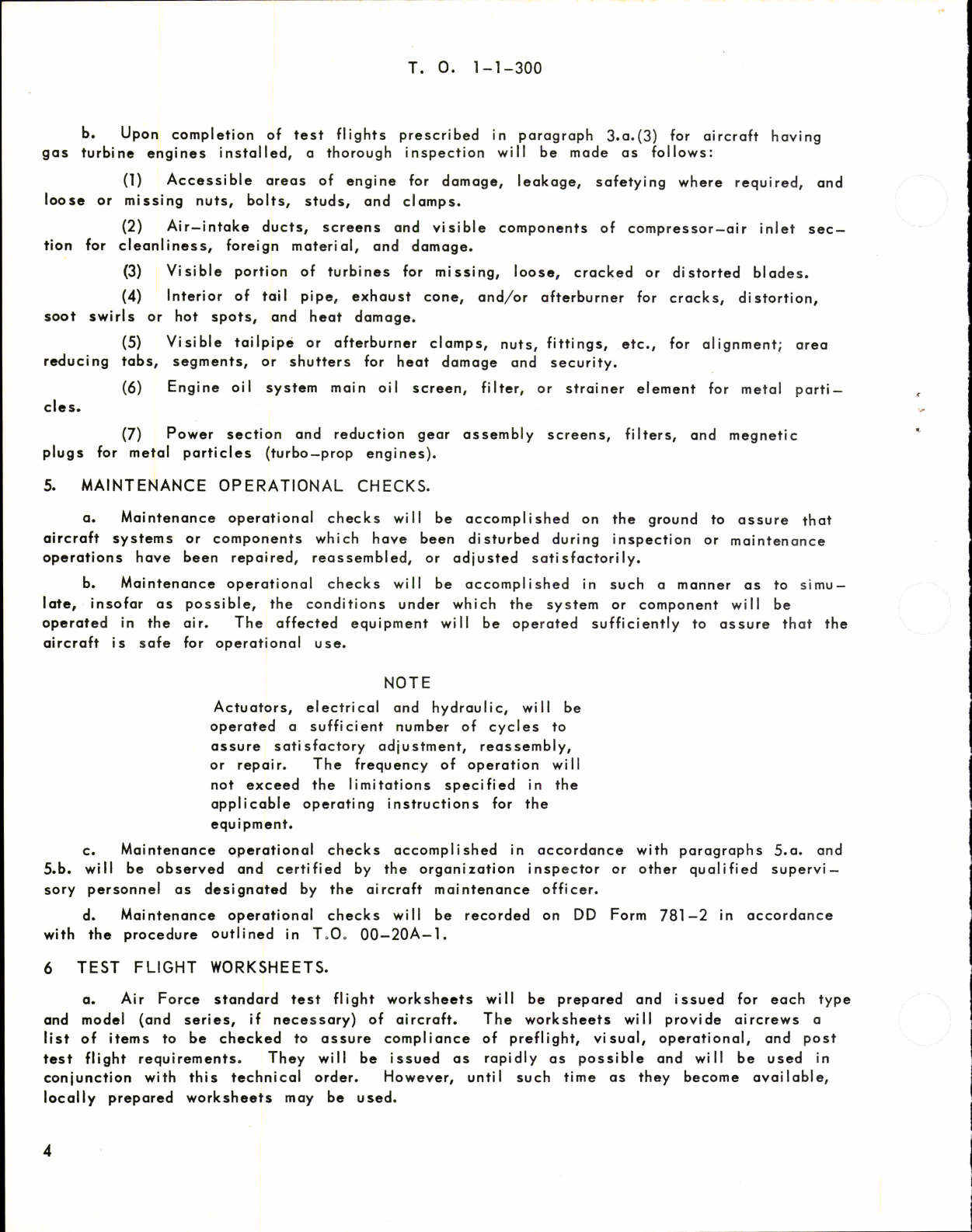 Sample page 4 from AirCorps Library document: Test Flight and Operational Checks