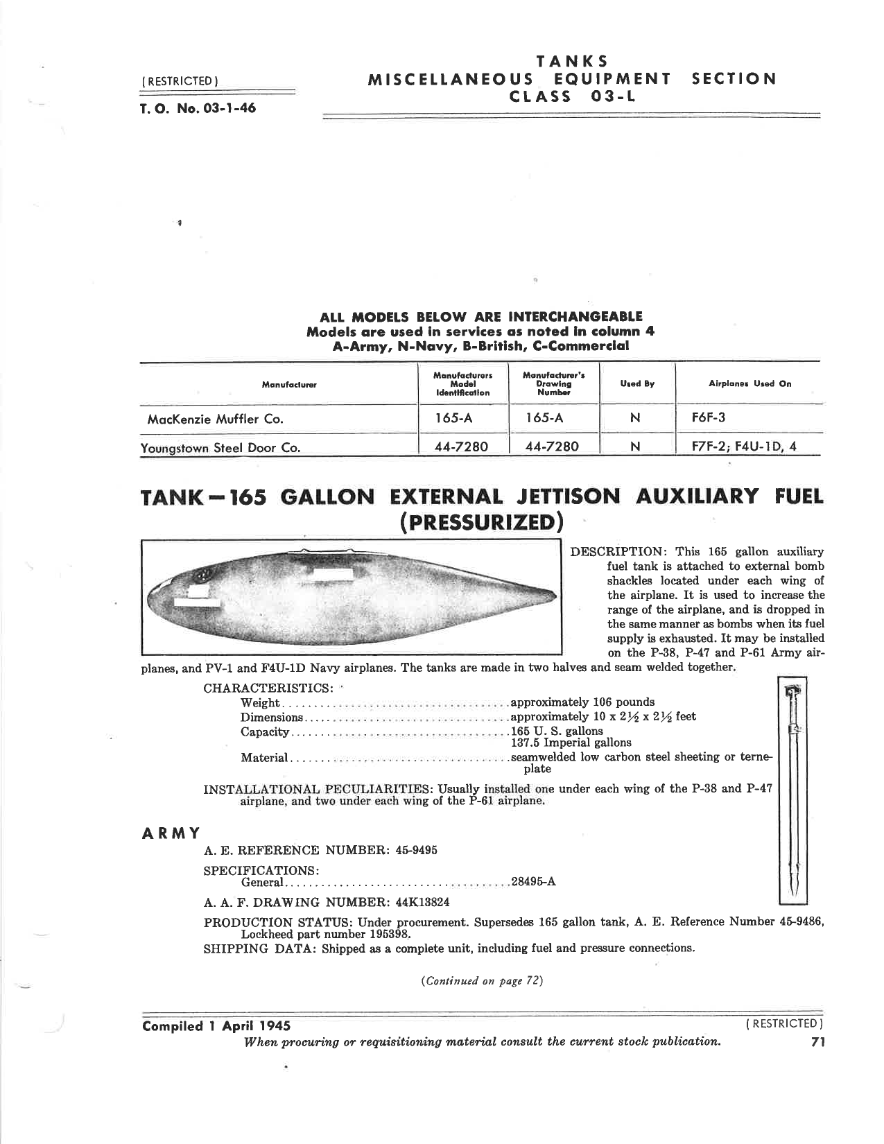 Sample page 8 from AirCorps Library document: Tanks - Misc Equipment Section - Class 03-L