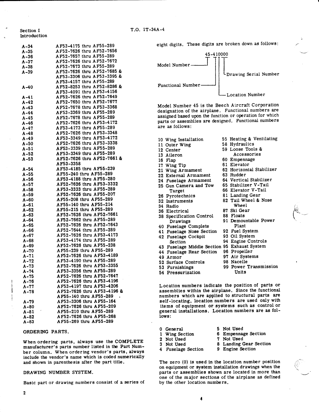 Sample page 6 from AirCorps Library document: Illustrated Parts Breakdown for USAF Series T-34A Aircraft