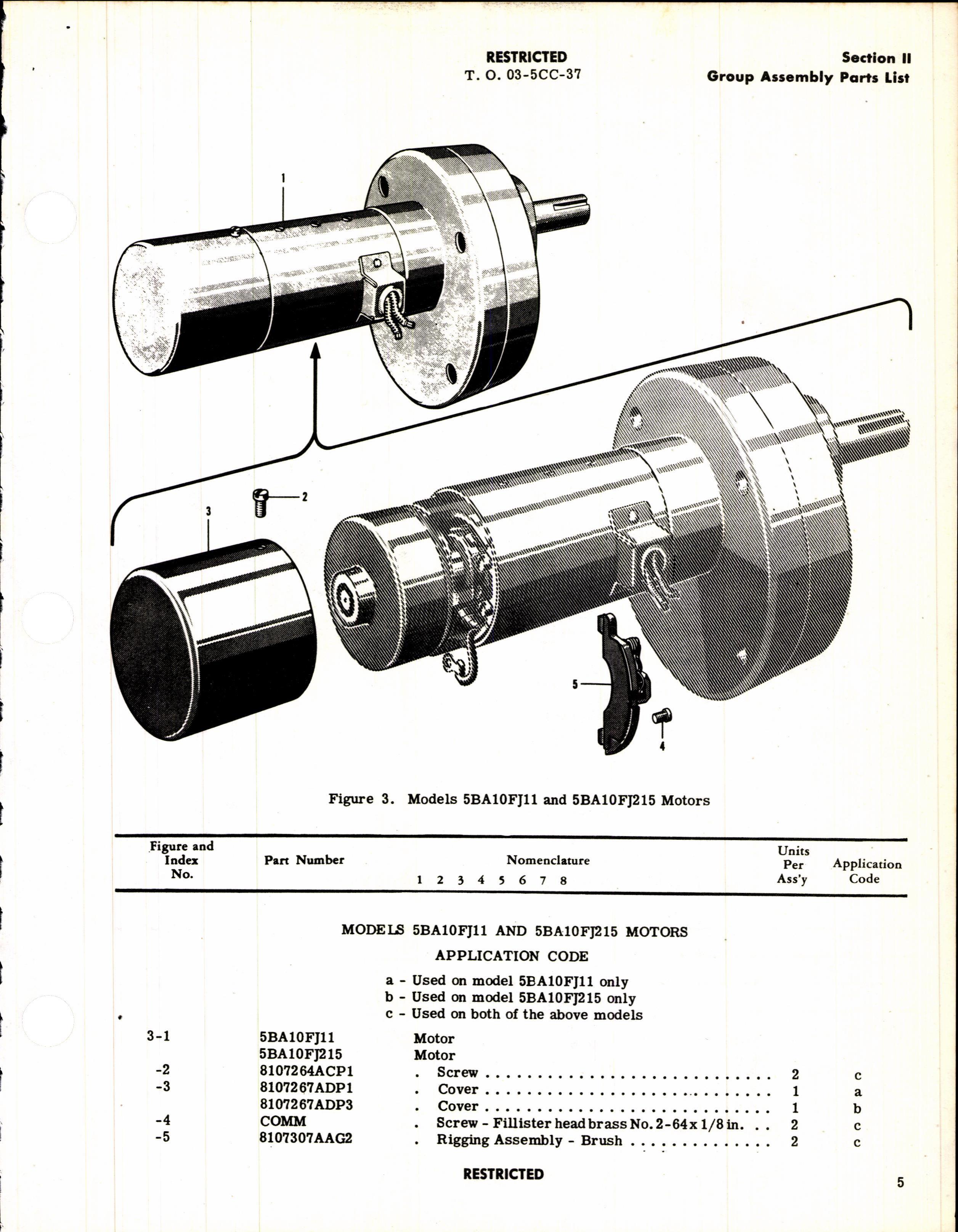 Sample page 7 from AirCorps Library document: Parts Catalog for General Electric Series 5BA10 Aircraft Motor