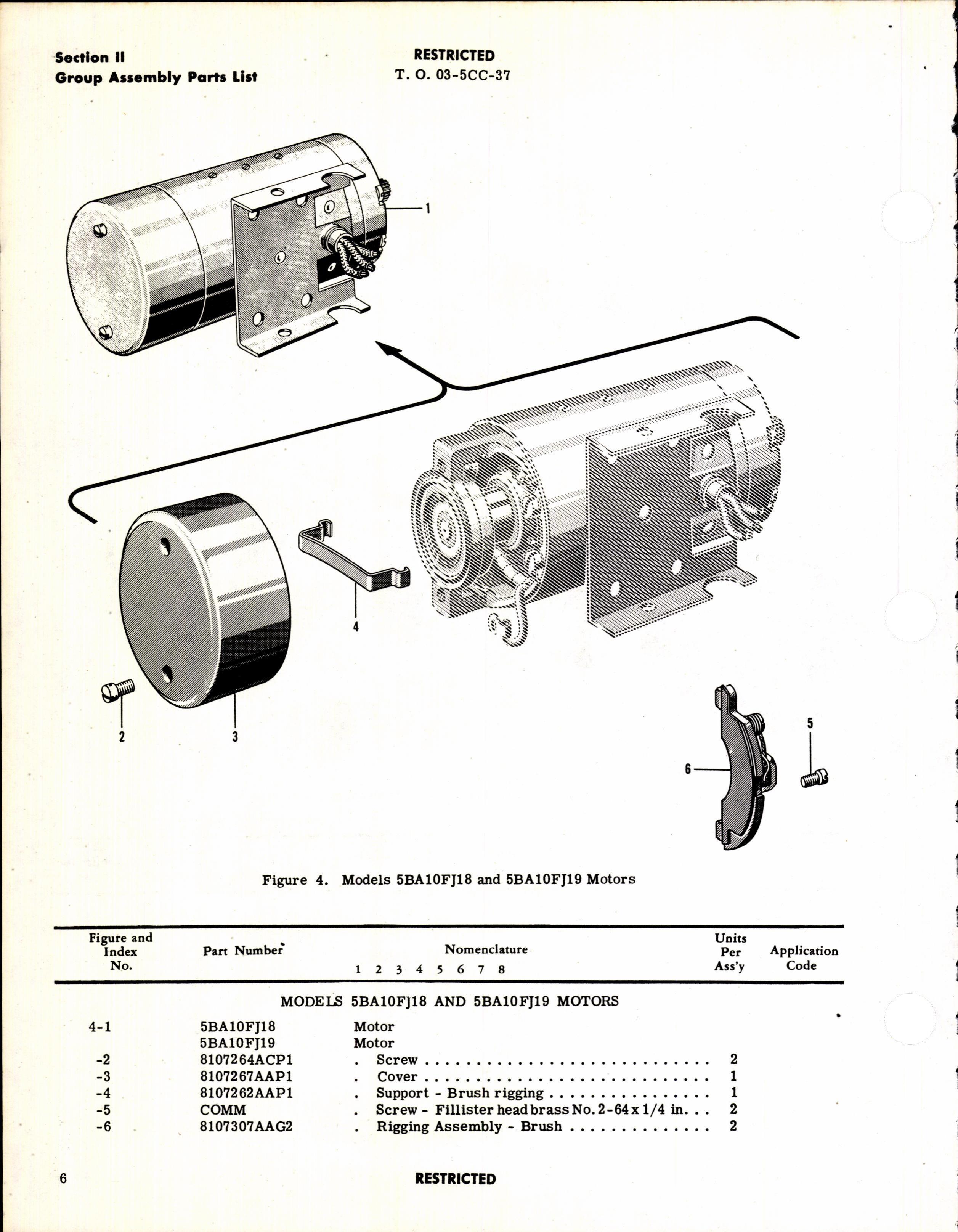 Sample page 8 from AirCorps Library document: Parts Catalog for General Electric Series 5BA10 Aircraft Motor