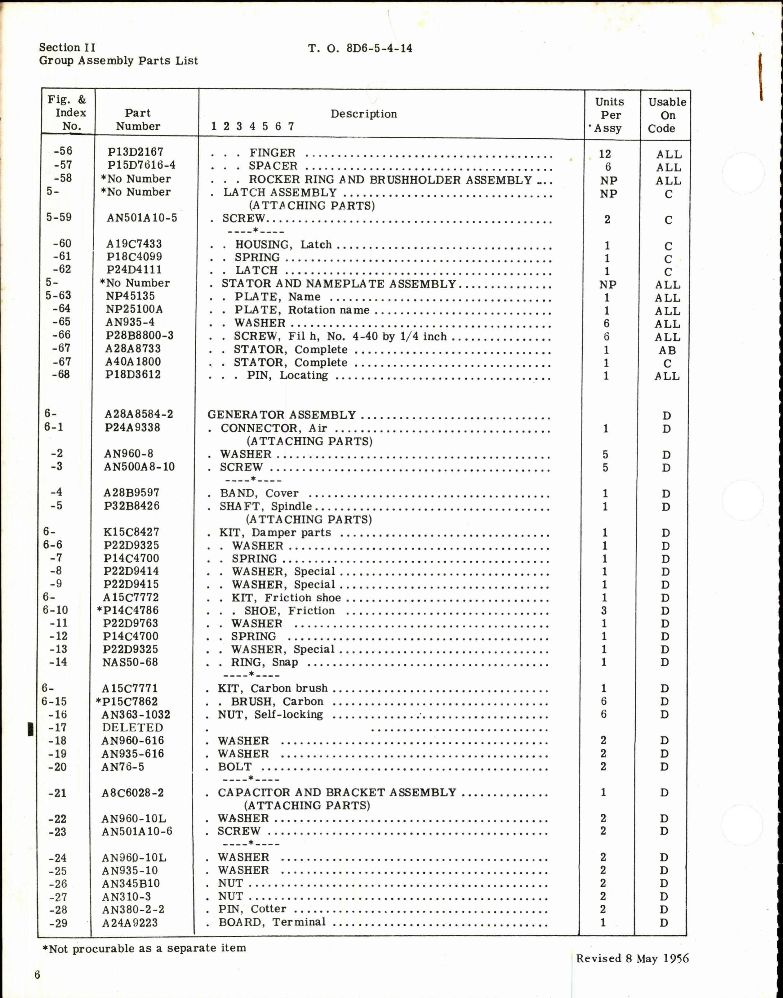 Sample page 4 from AirCorps Library document: Illustrated Parts Breakdown for Westinghouse D-C Generator