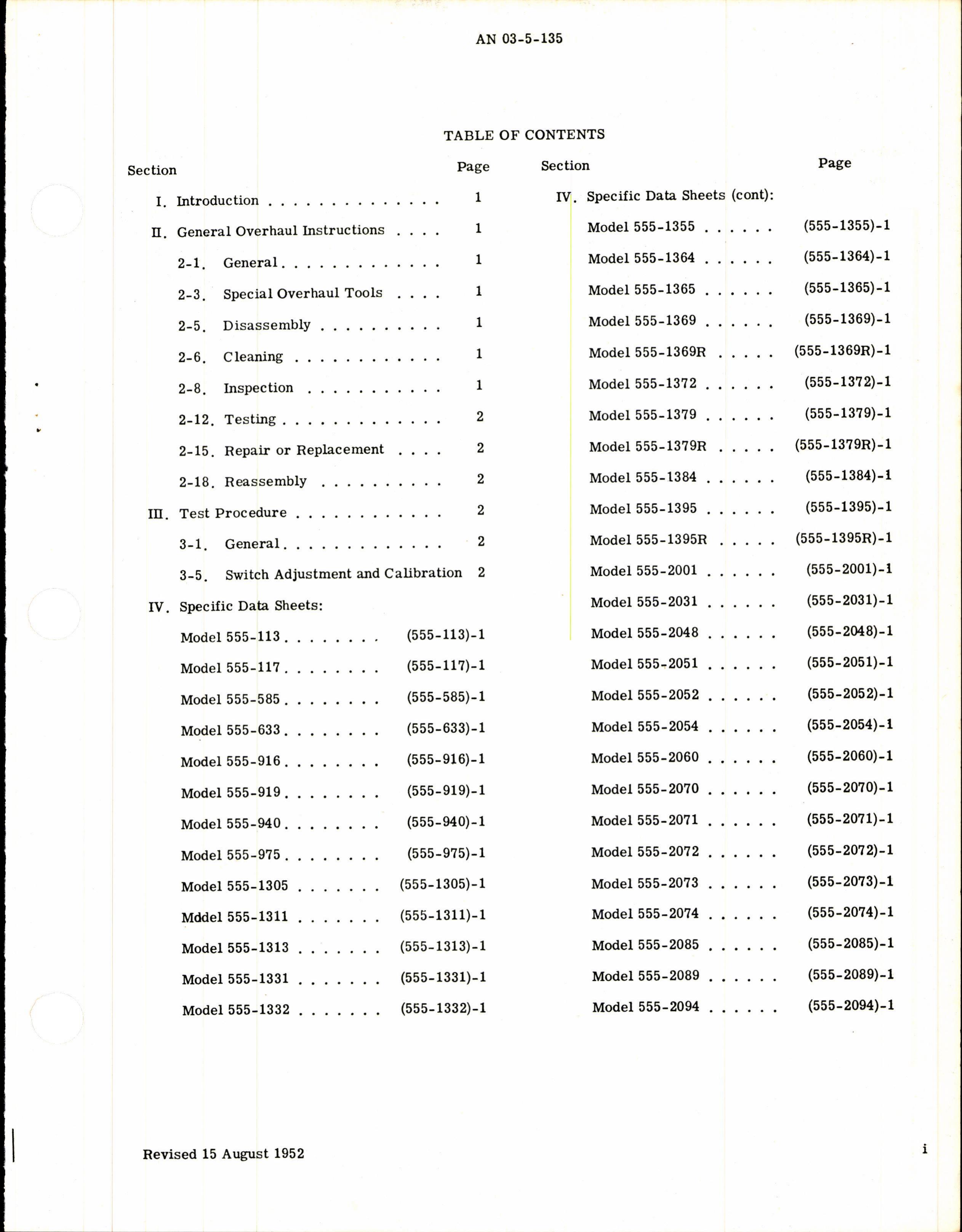 Sample page 3 from AirCorps Library document: Overhaul Instructions for Cook Pressure Control Switches