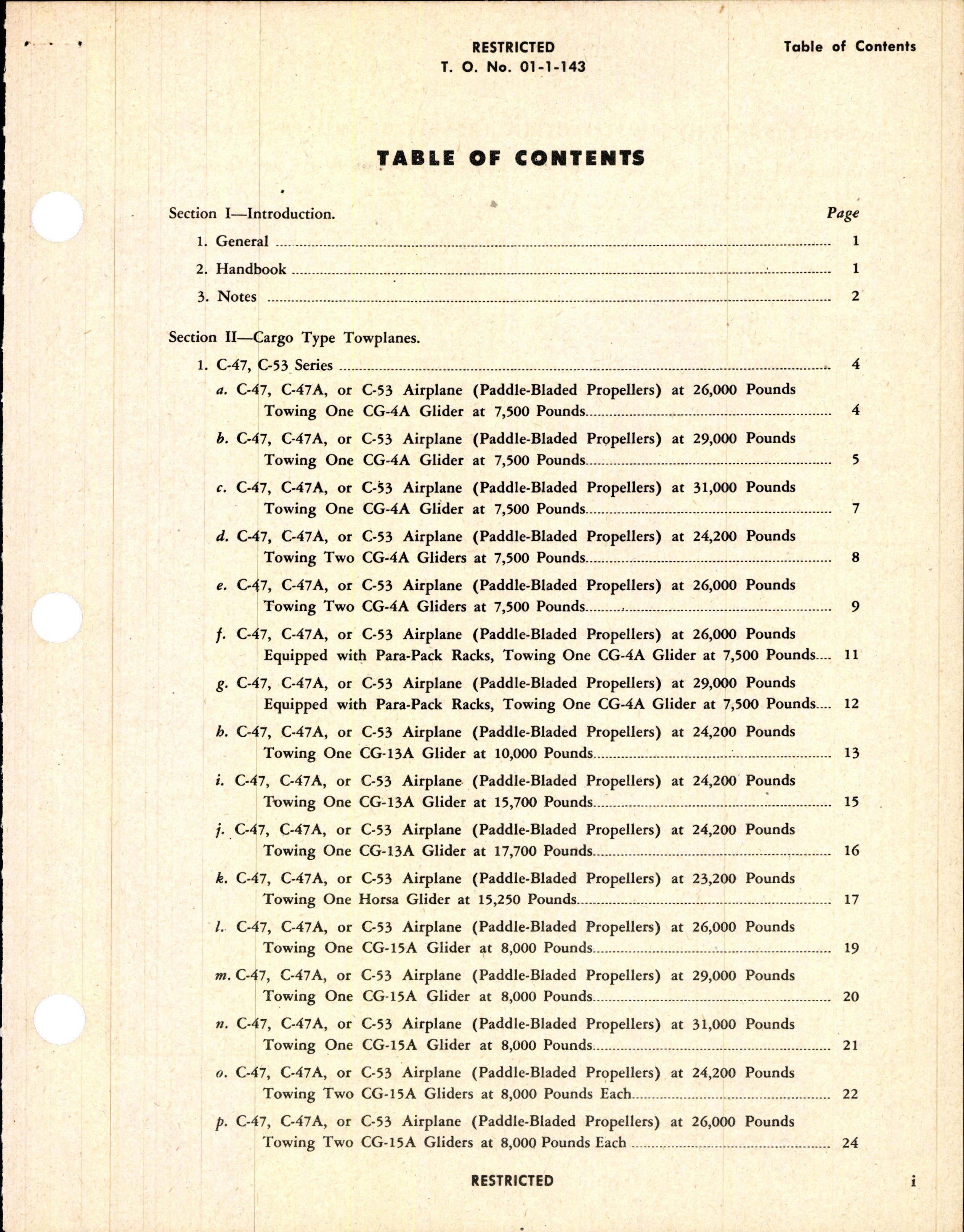 Sample page 3 from AirCorps Library document: Basic Information for Towplane-Glider Combinations