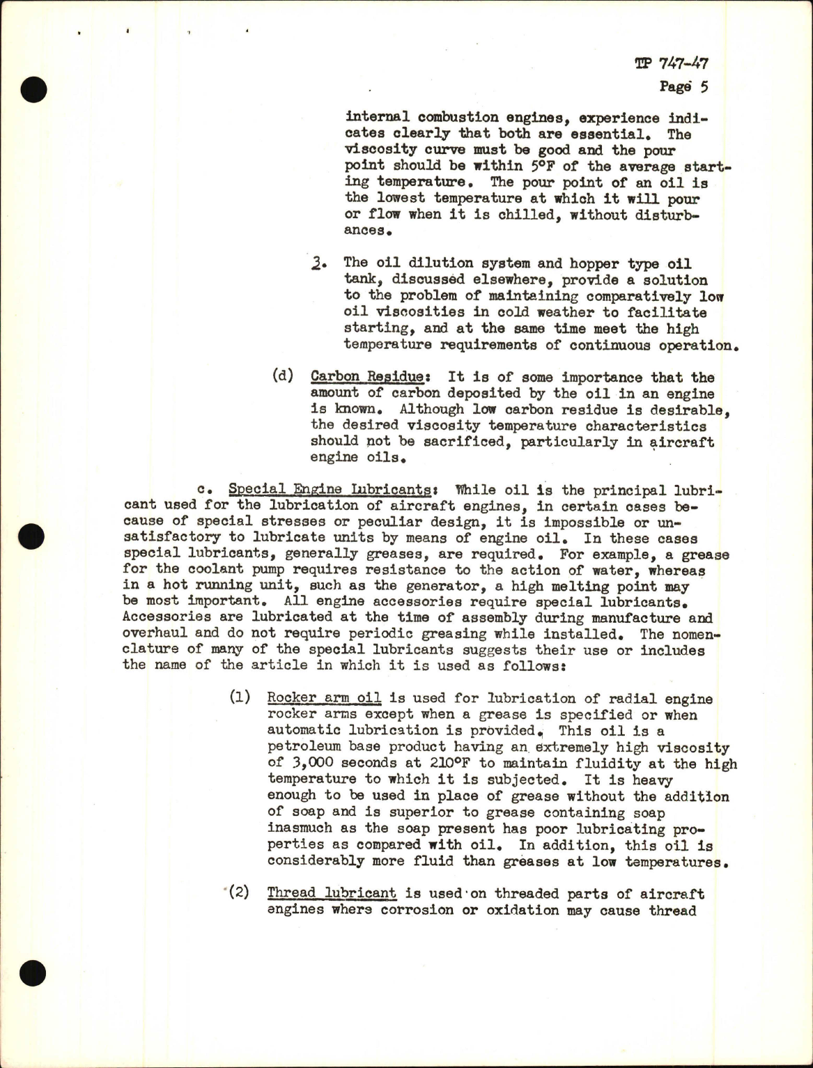 Sample page 5 from AirCorps Library document: Training Project, Inspection of Aircraft Lubricating System