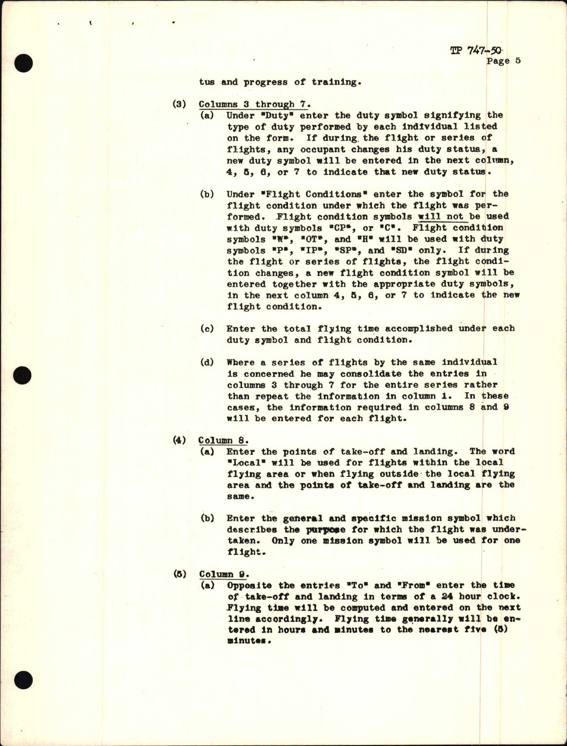 Sample page 5 from AirCorps Library document: Training Project, USAF Maintenance Systems and Forms