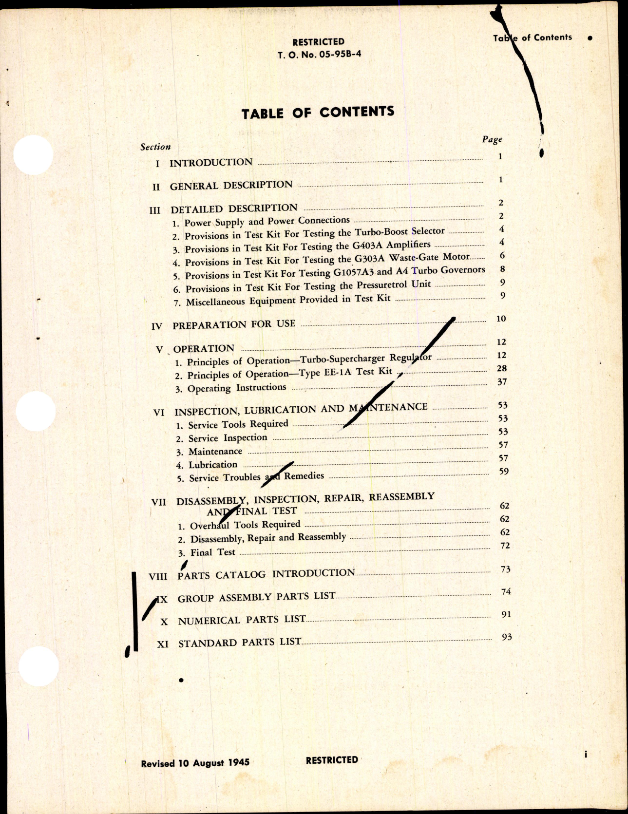 Sample page 3 from AirCorps Library document: Instructions for Turbosuperchargers Control System Test Kit (Type EE-1A)