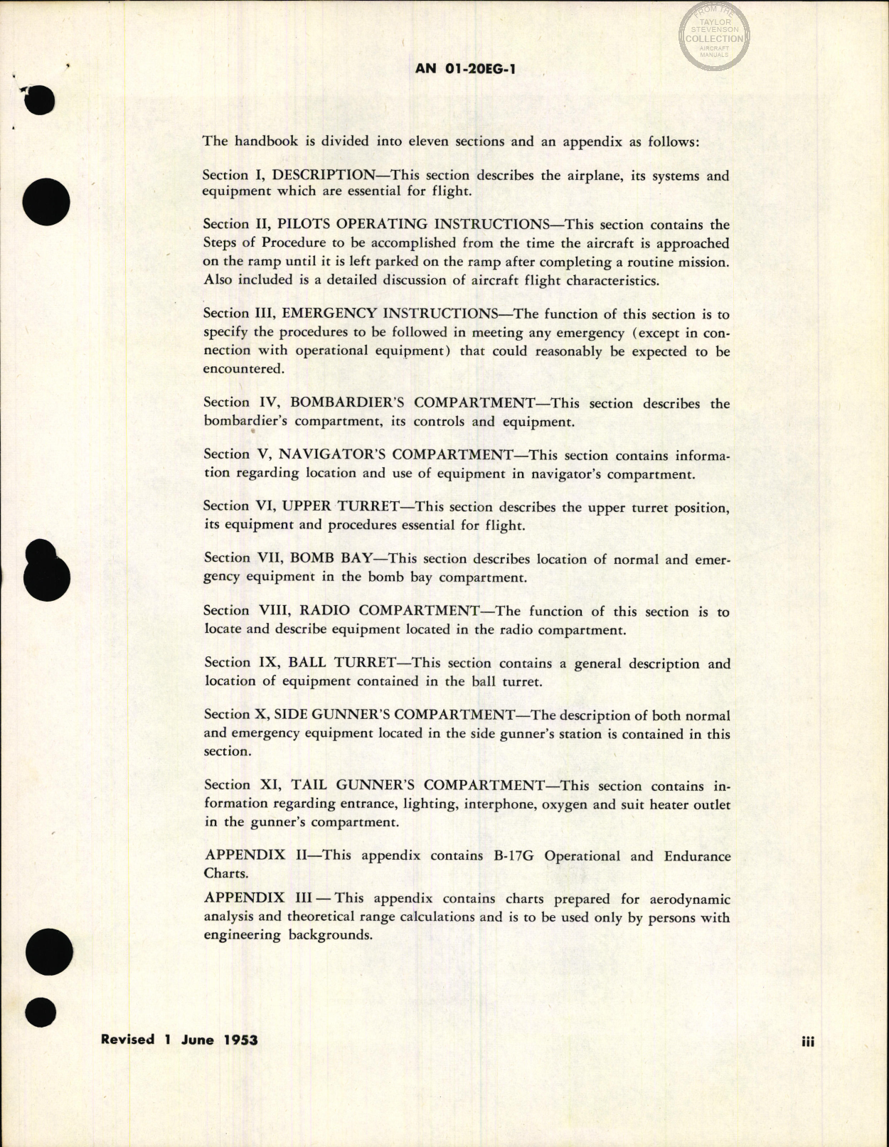 Sample page 5 from AirCorps Library document: Flight Handbook for B-17G, PB-1E Aircraft