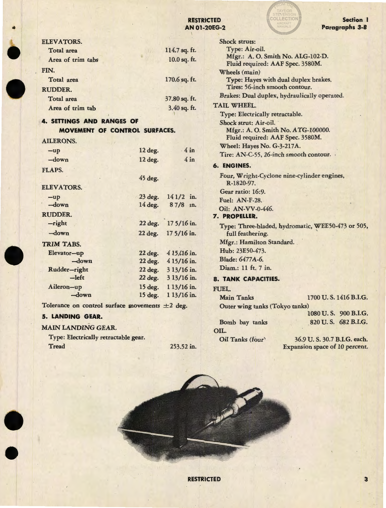 Sample page 7 from AirCorps Library document: Erection and Maintenance Instructions for B-17G (Fortress III) Airplanes