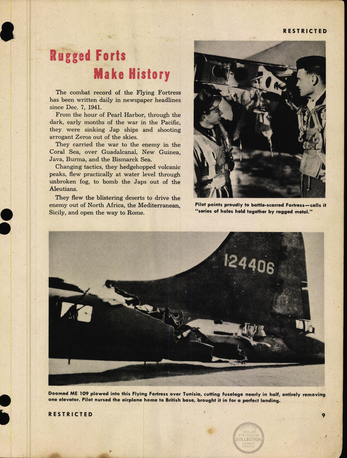 Sample page 5 from AirCorps Library document: The Story of the B-17 (Flight Instructions)