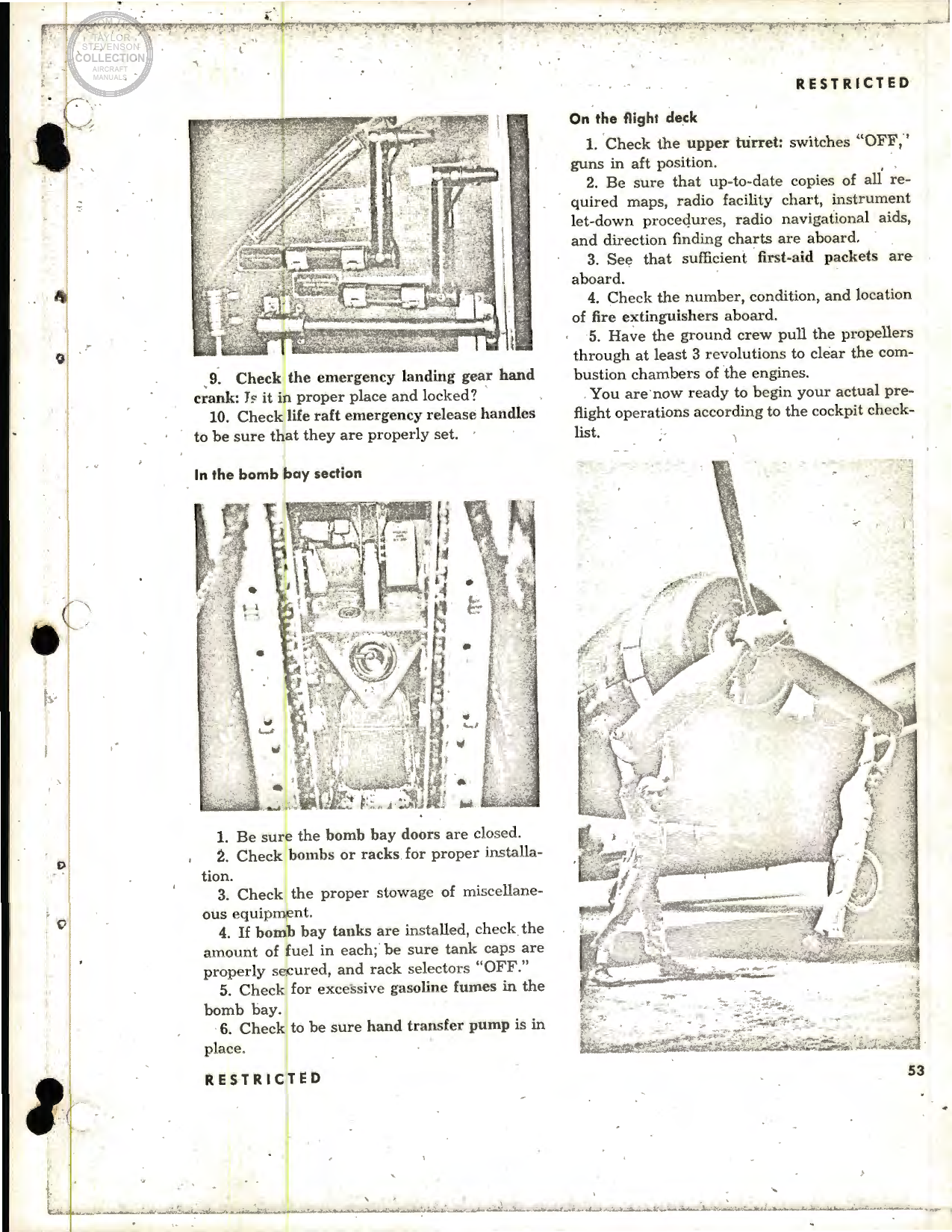 Sample page 6 from AirCorps Library document: B-17 Preflight Checklists and Starting Procedures