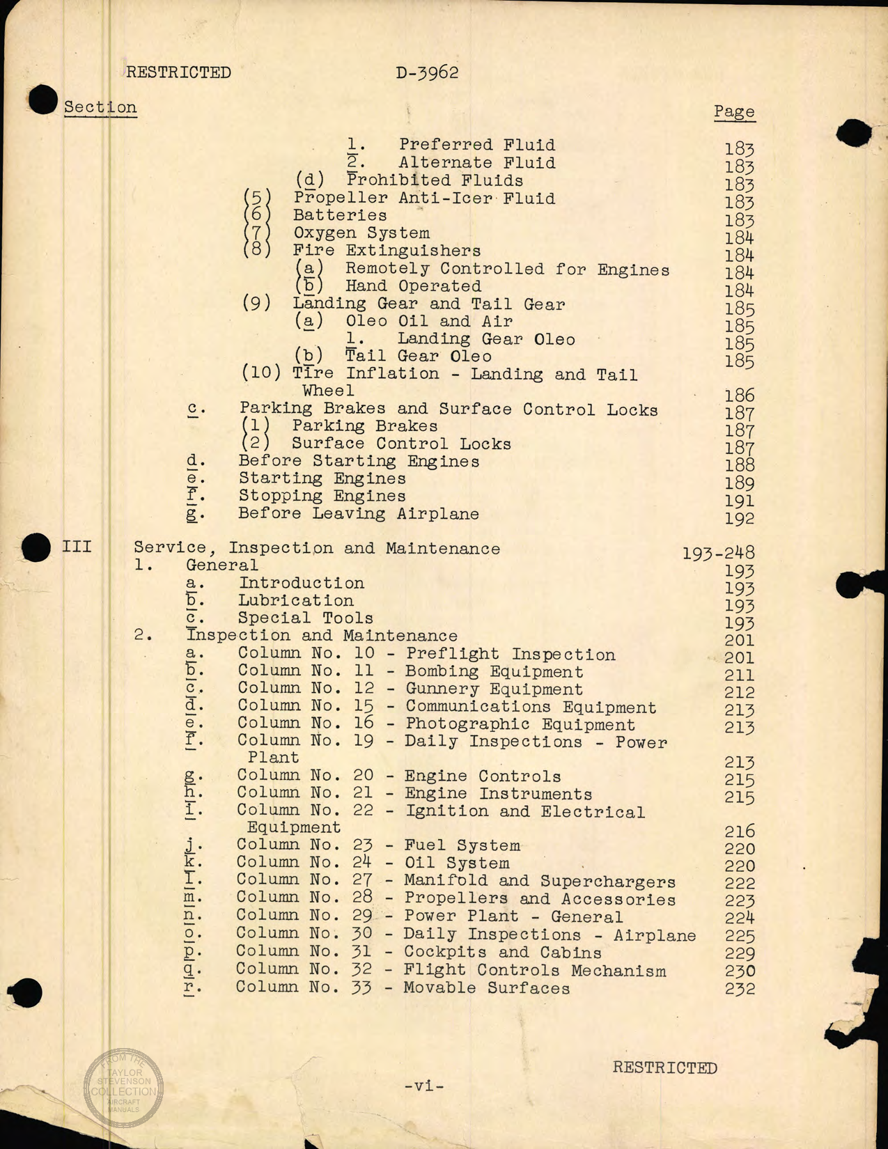 Sample page 5 from AirCorps Library document: Preliminary Handbook of Instructions for Model B-17F Bombardment Airplane