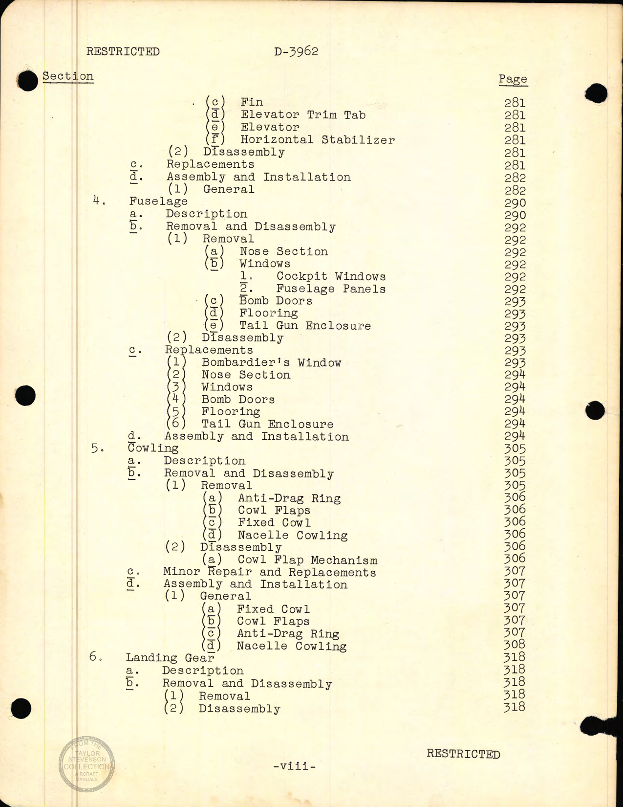 Sample page 7 from AirCorps Library document: Preliminary Handbook of Instructions for Model B-17F Bombardment Airplane