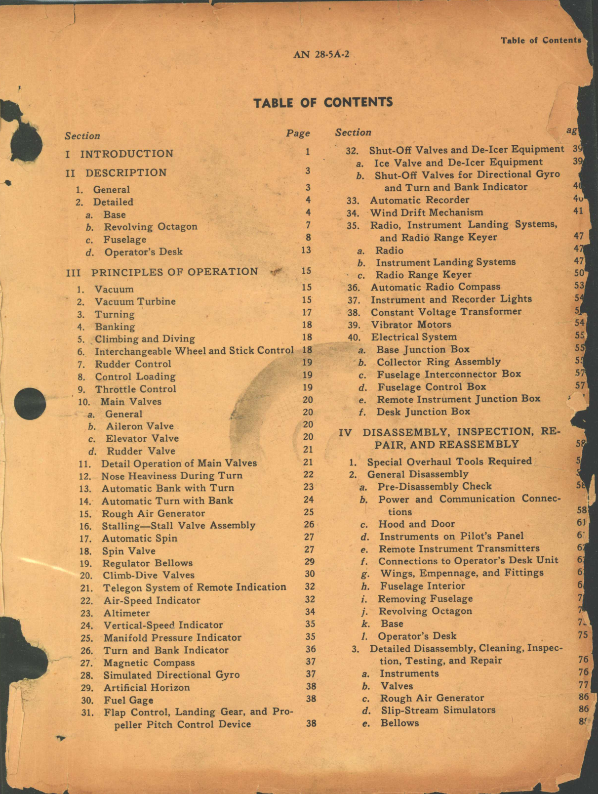 Sample page 5 from AirCorps Library document: Overhaul Instructions for Instrument Flying Trainer Type AN-2550-1