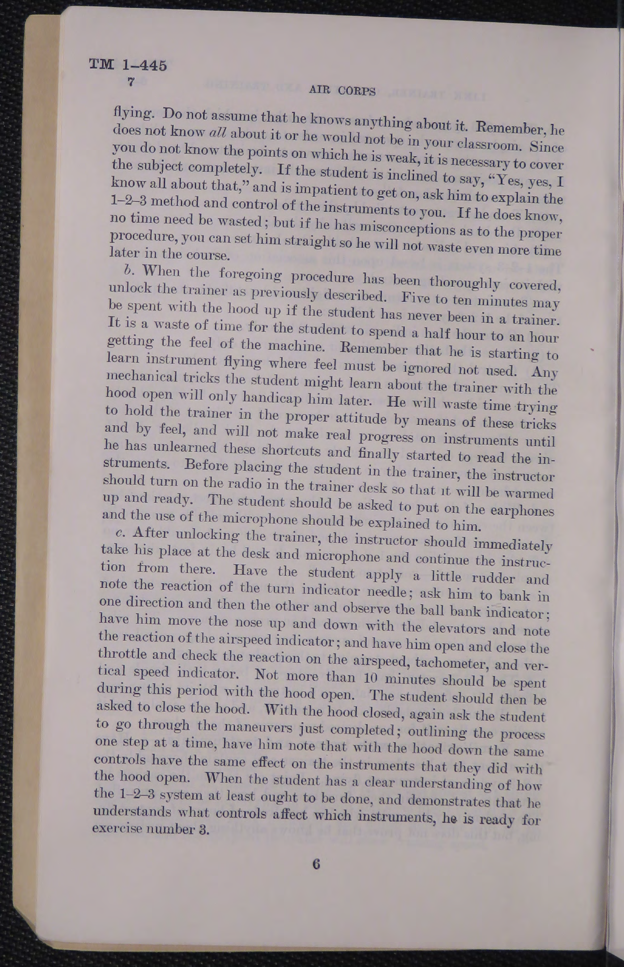 Sample page 8 from AirCorps Library document: Technical Manual - Link Trainer Operation and Training