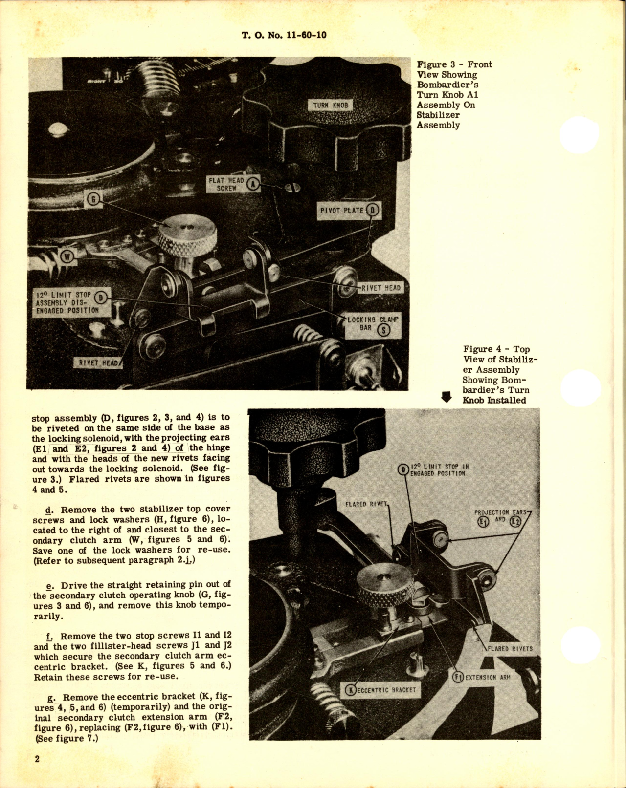 Sample page 2 from AirCorps Library document: Installation of Bombardier's Turn Knob Assembly