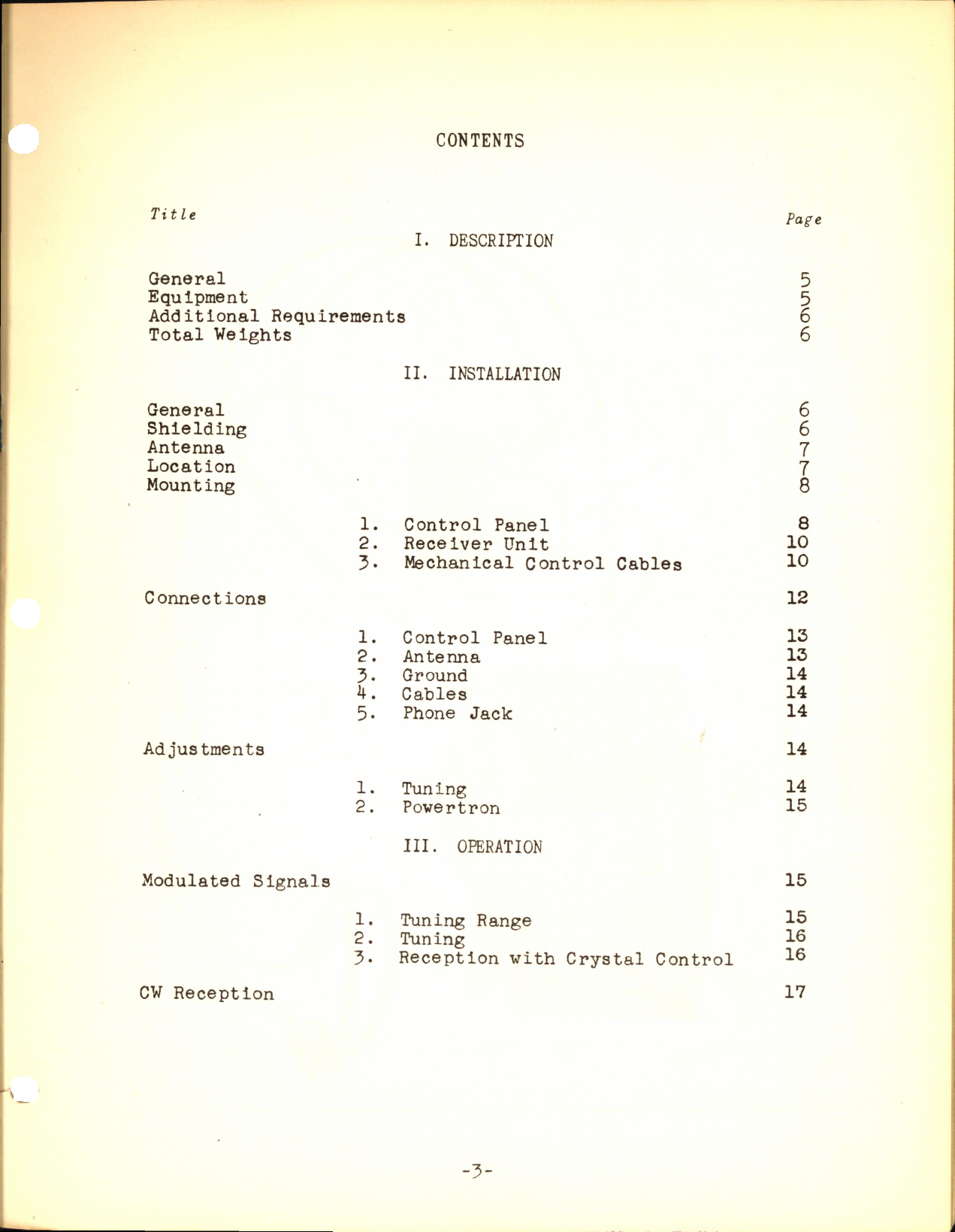Sample page 5 from AirCorps Library document: RCA Aircraft Radio Receiver