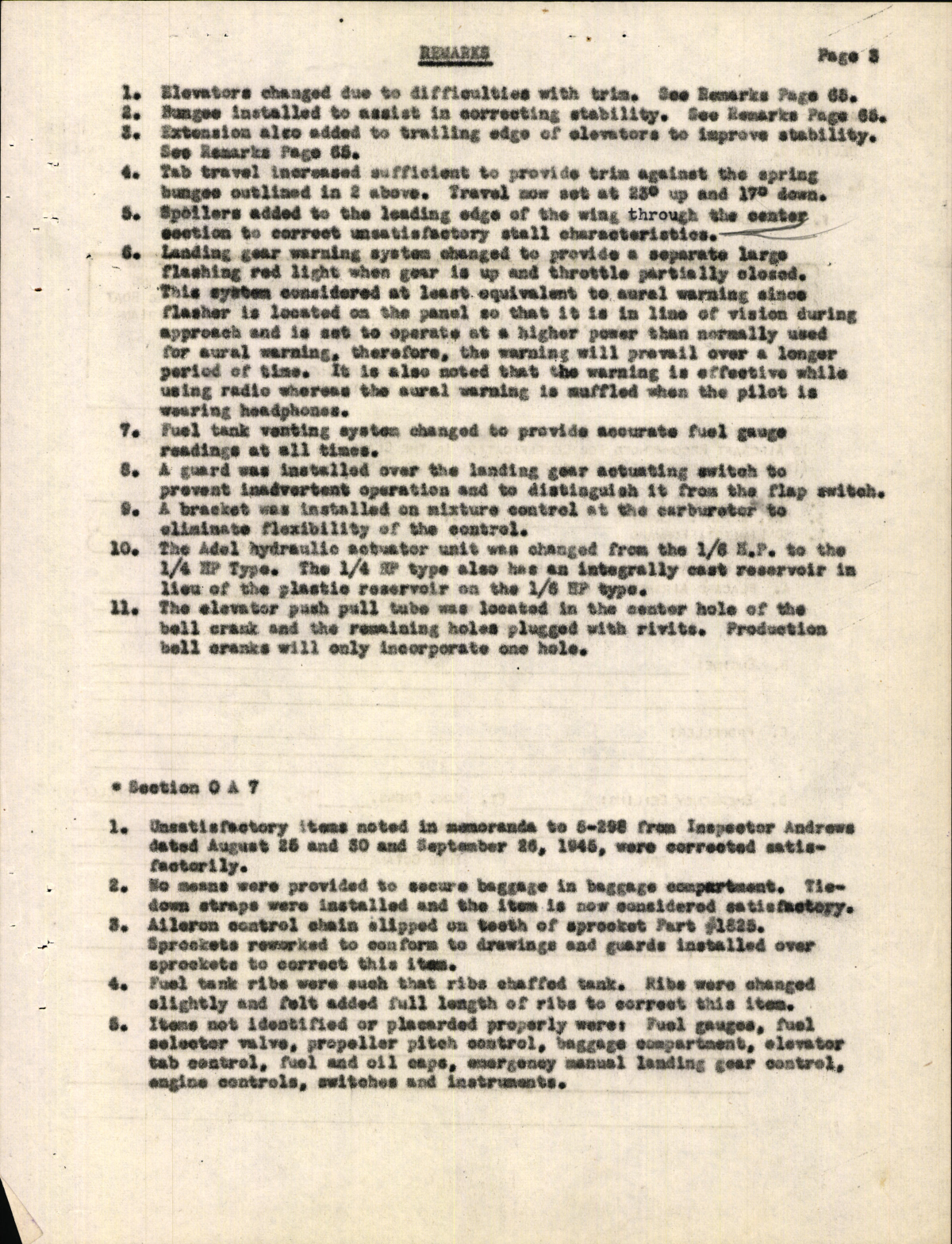 Sample page 5 from AirCorps Library document: Type Inspection Report for Globe GC-1A