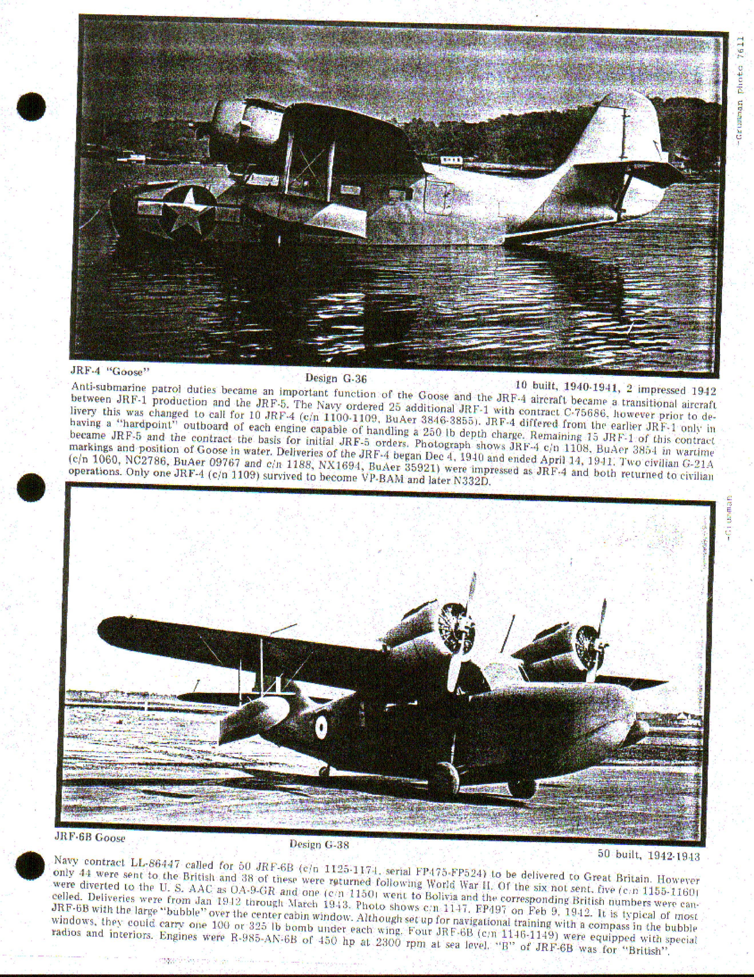 Sample page 2 from AirCorps Library document: Pilot's Handbook for Model JRF-6B, Goose 1A Airplane