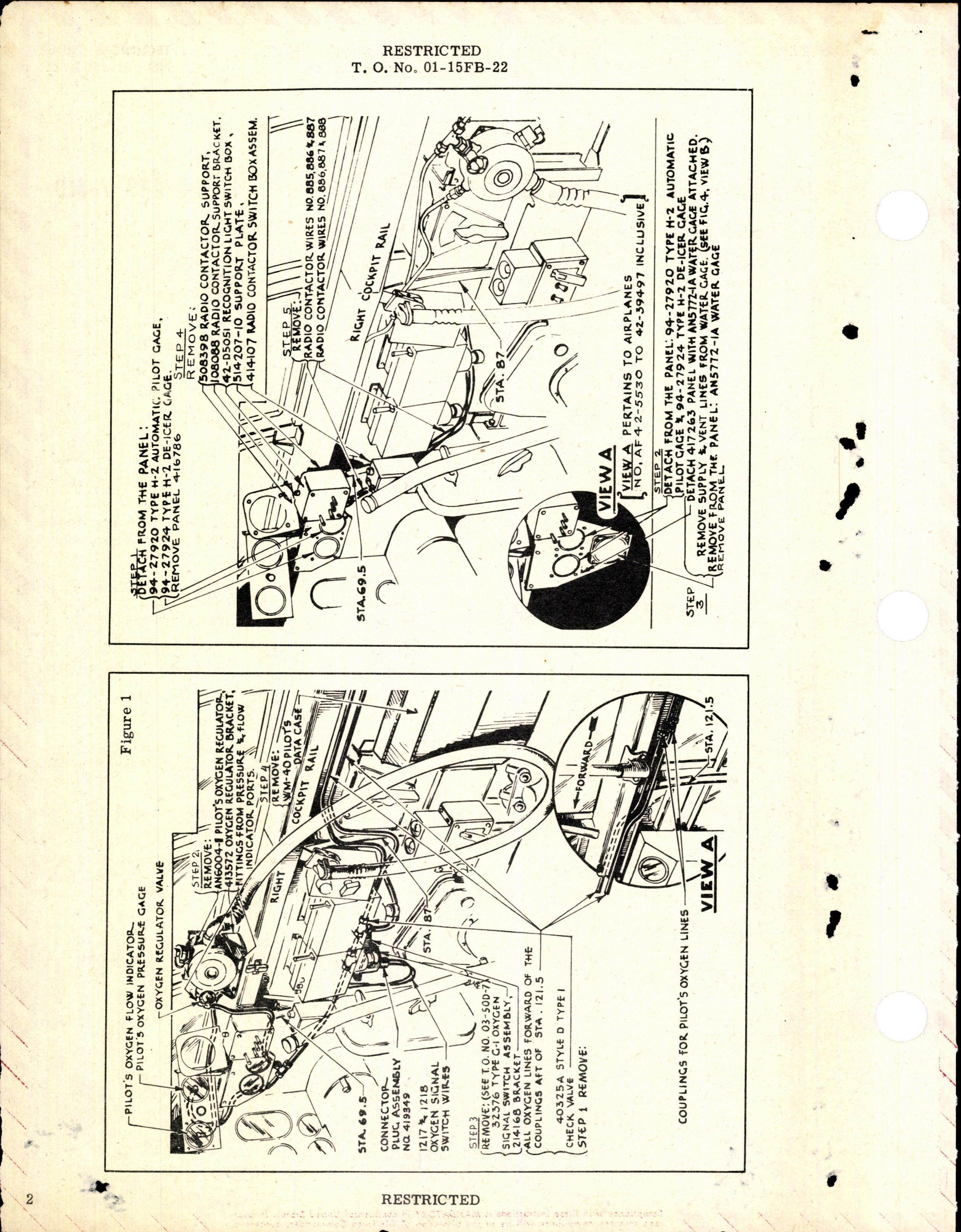 Sample page 2 from AirCorps Library document: Installation of Radio Set AN/APN-1 P-61A and P61B