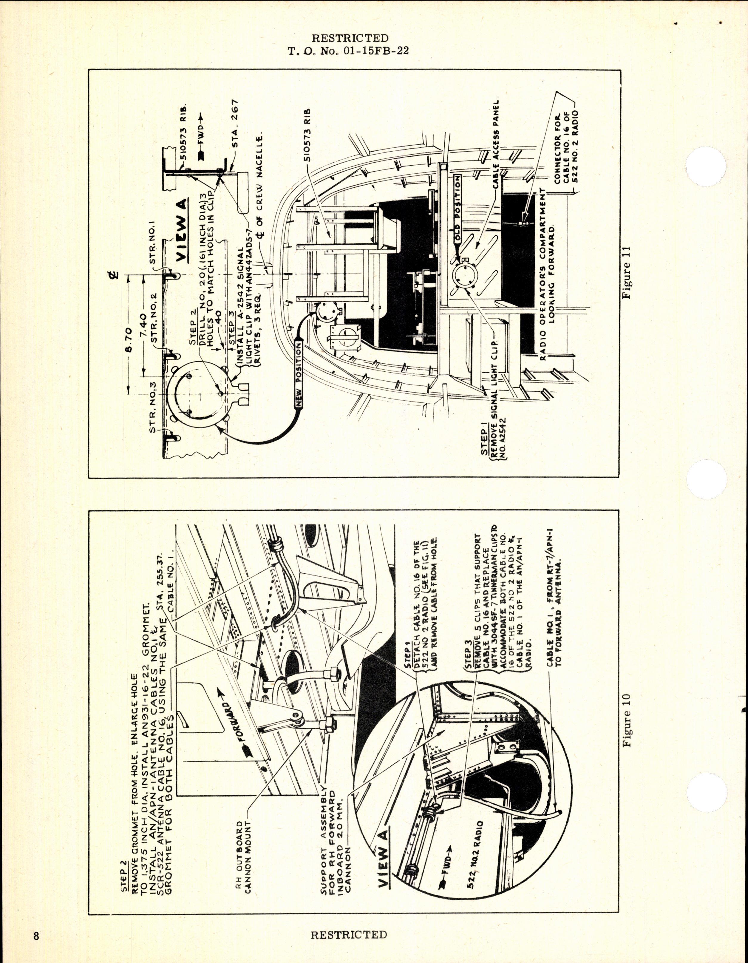 Sample page 8 from AirCorps Library document: Installation of Radio Set AN/APN-1 P-61A and P61B
