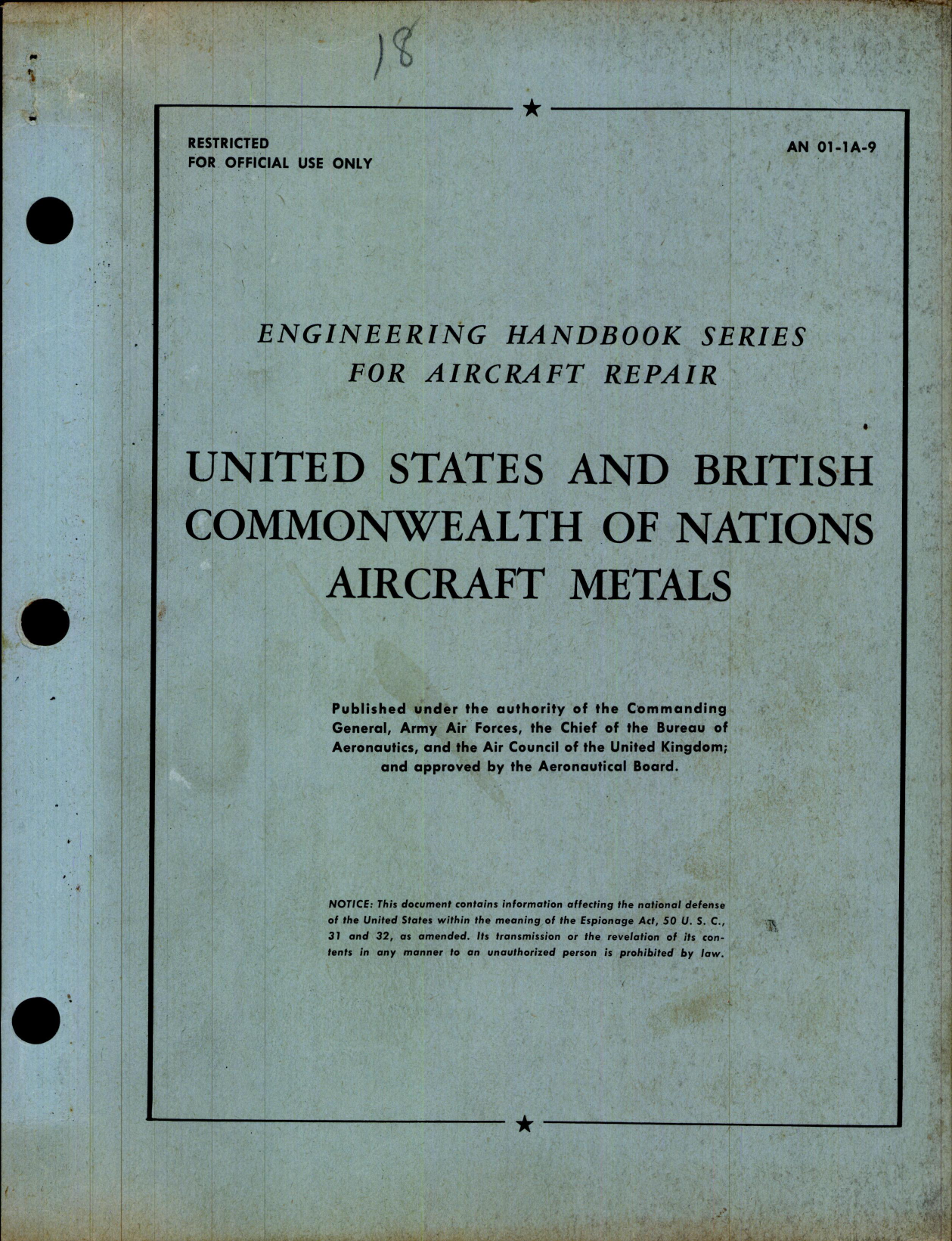 Sample page 1 from AirCorps Library document: United States & British Commonwealth of Nations Aircraft Metals