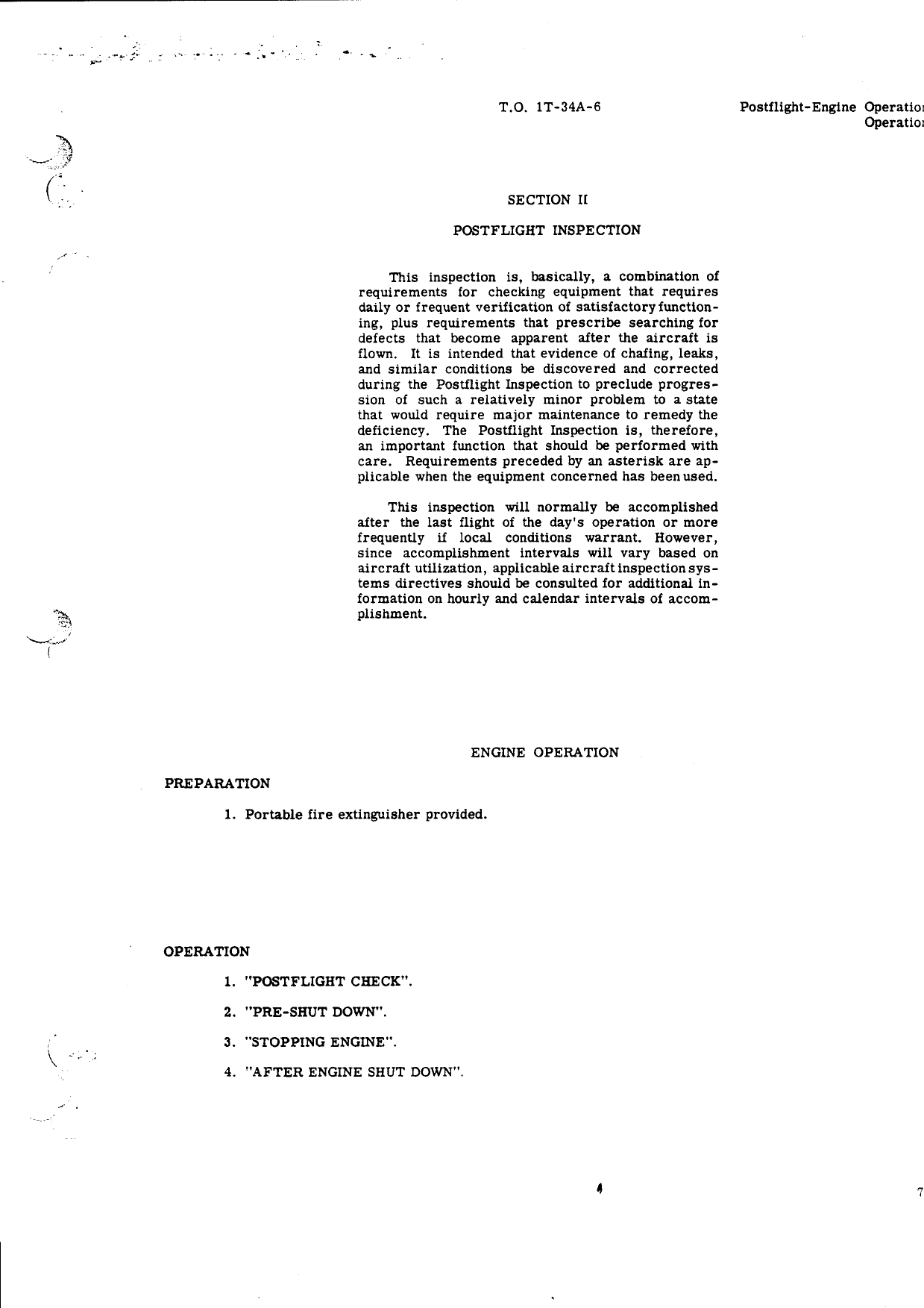 Sample page 11 from AirCorps Library document: Handbook Inspection Requirements for USAF Series T-34A Aircraft