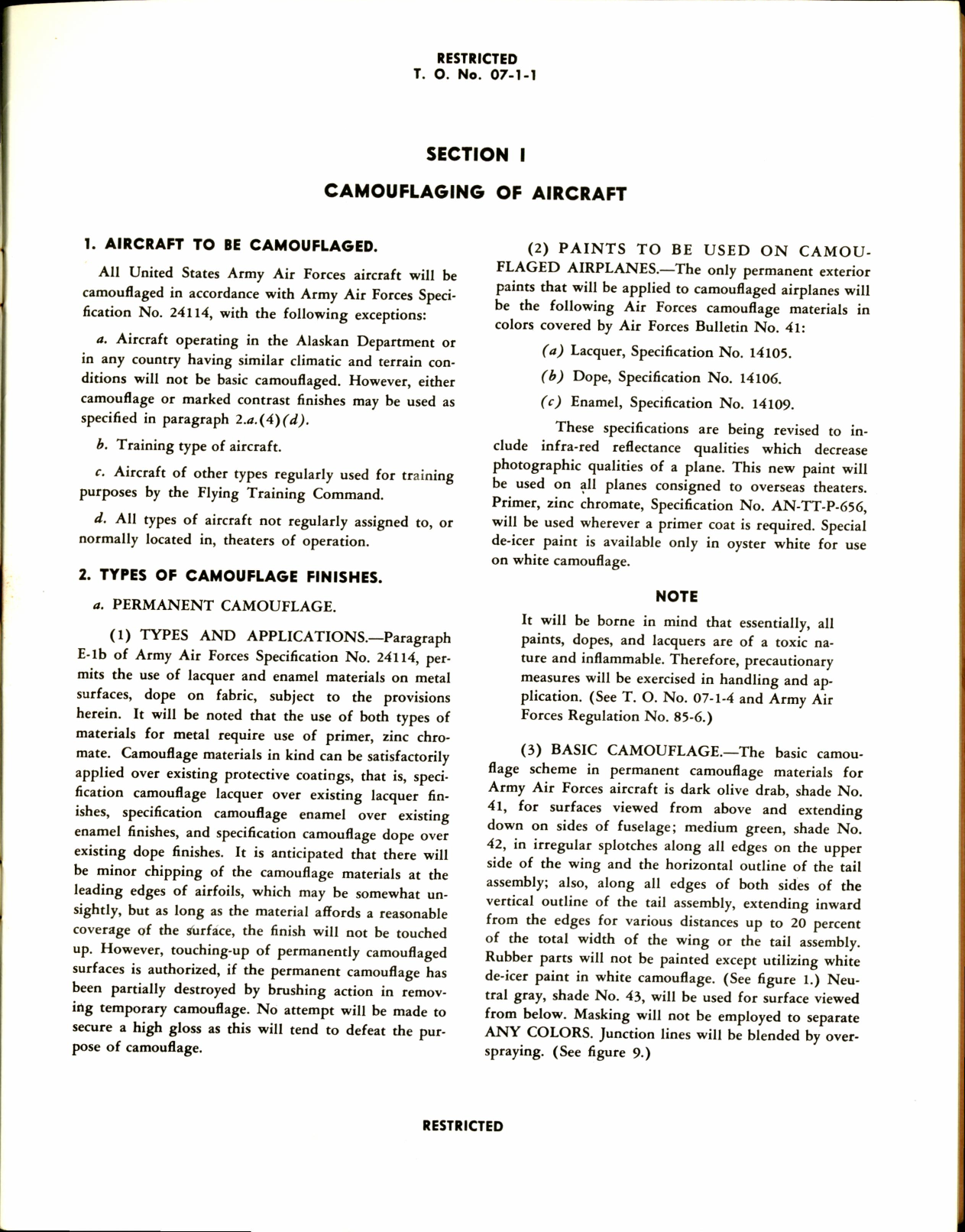 Sample page 9 from AirCorps Library document: United States Camouflage WWII